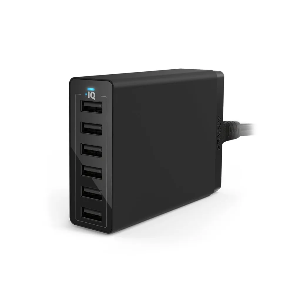 anker-60w-6-port-usb-ladeger-t-mit-poweriq-schwarz image 1