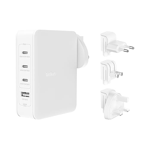 belkin-140w-4-port-gan-ladeger-t-usb-c-pd-usb-a-mit-reise-steckern image 2