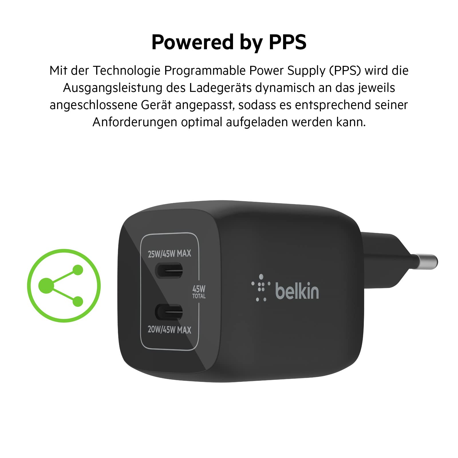 belkin-boostcharge-pro-45w-gan-usb-c-ladeger-t-2-port-pd-3-0 image 6