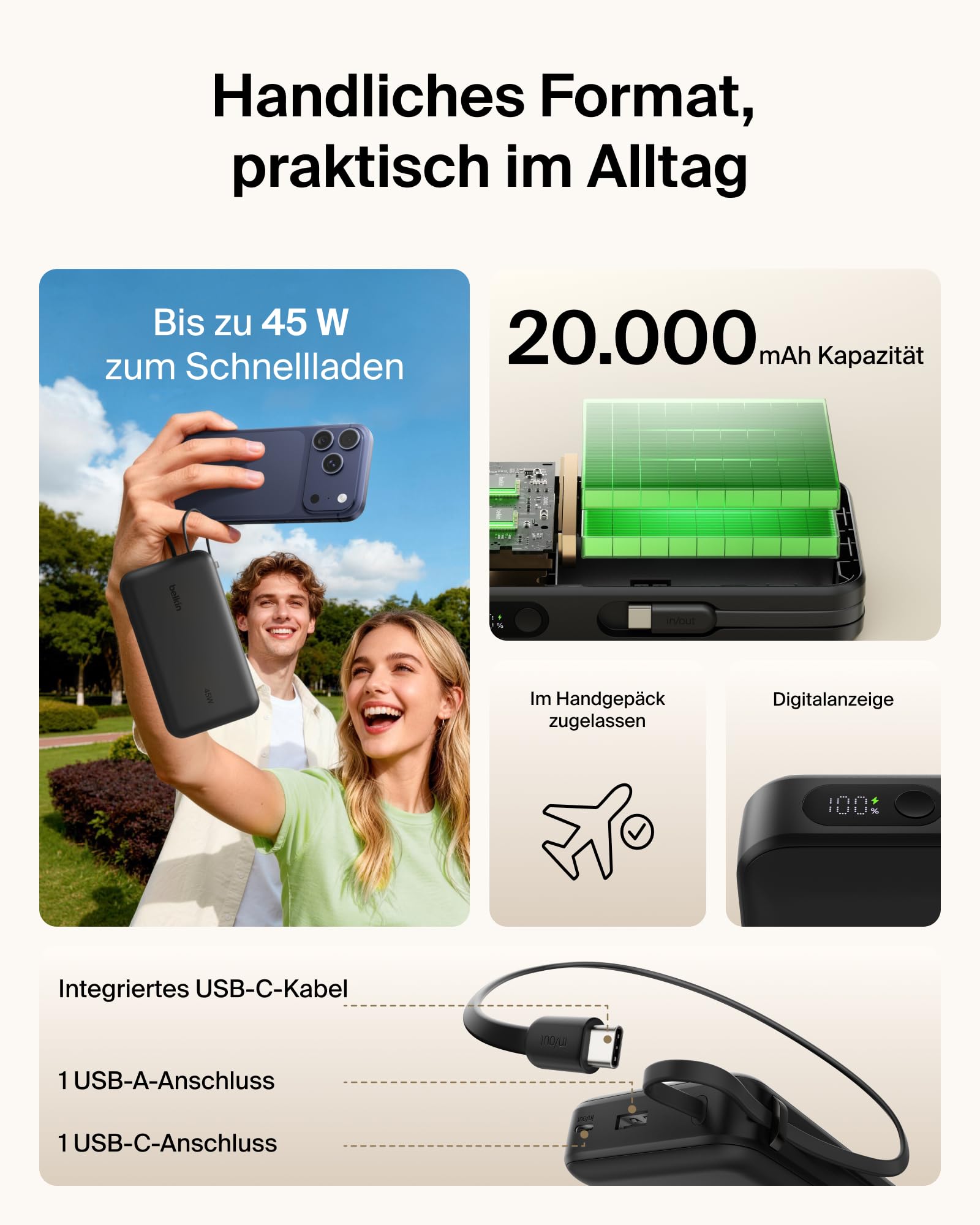 belkin-ultracharge-powerbank-20000mah-45w-usb-c-schwarz image 2