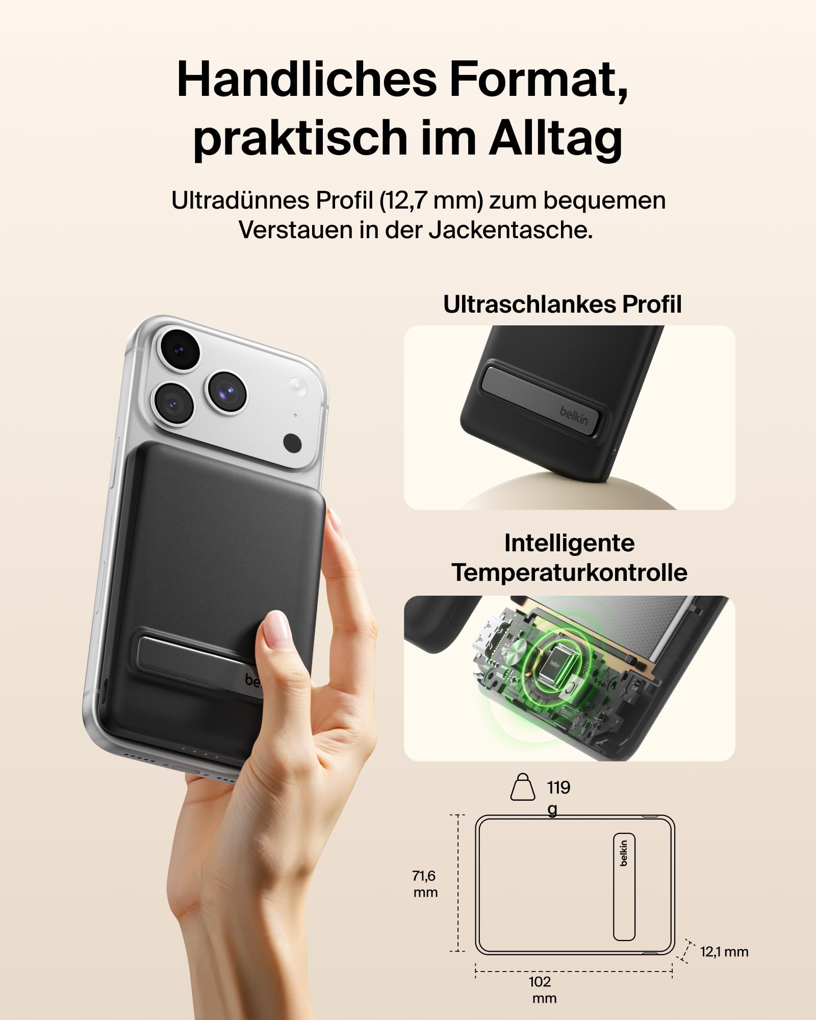 belkin-boostcharge-5000mah-qi2-magnet-powerbank-mit-st-nder-schwarz image 2