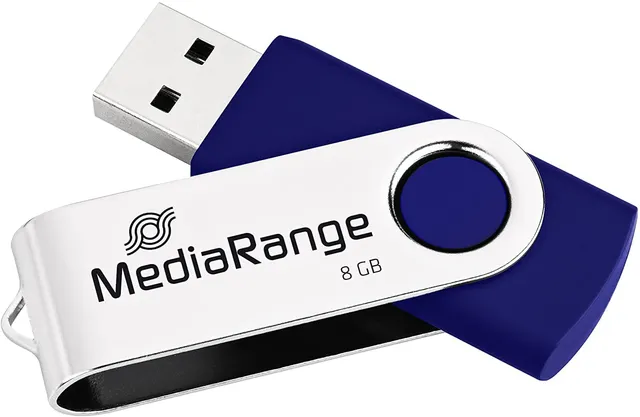 mediarange-flexi-drive-usb-2-0-speicherstick-8gb-mini-mit-drehkappe-blau image 1