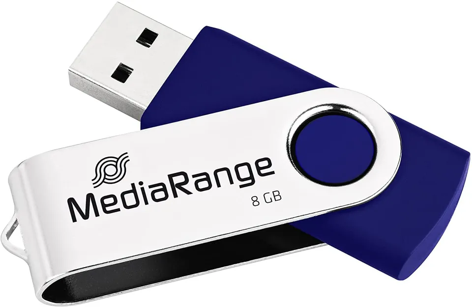 mediarange-flexi-drive-usb-2-0-speicherstick-8gb-mini-mit-drehkappe-blau image 1
