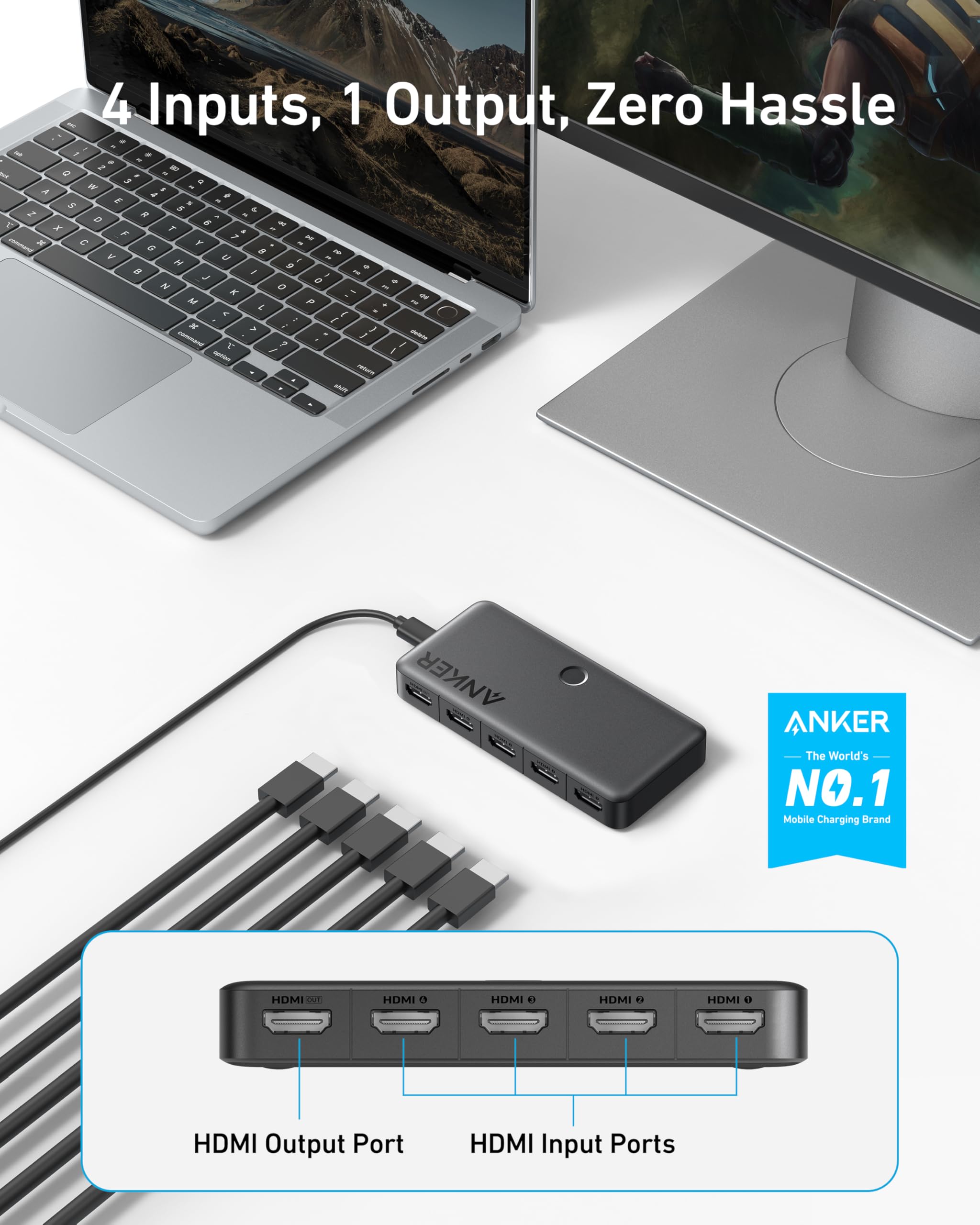 anker-hdmi-switch-4-in-1-out-4k-60hz-mit-fernbedienung image 2