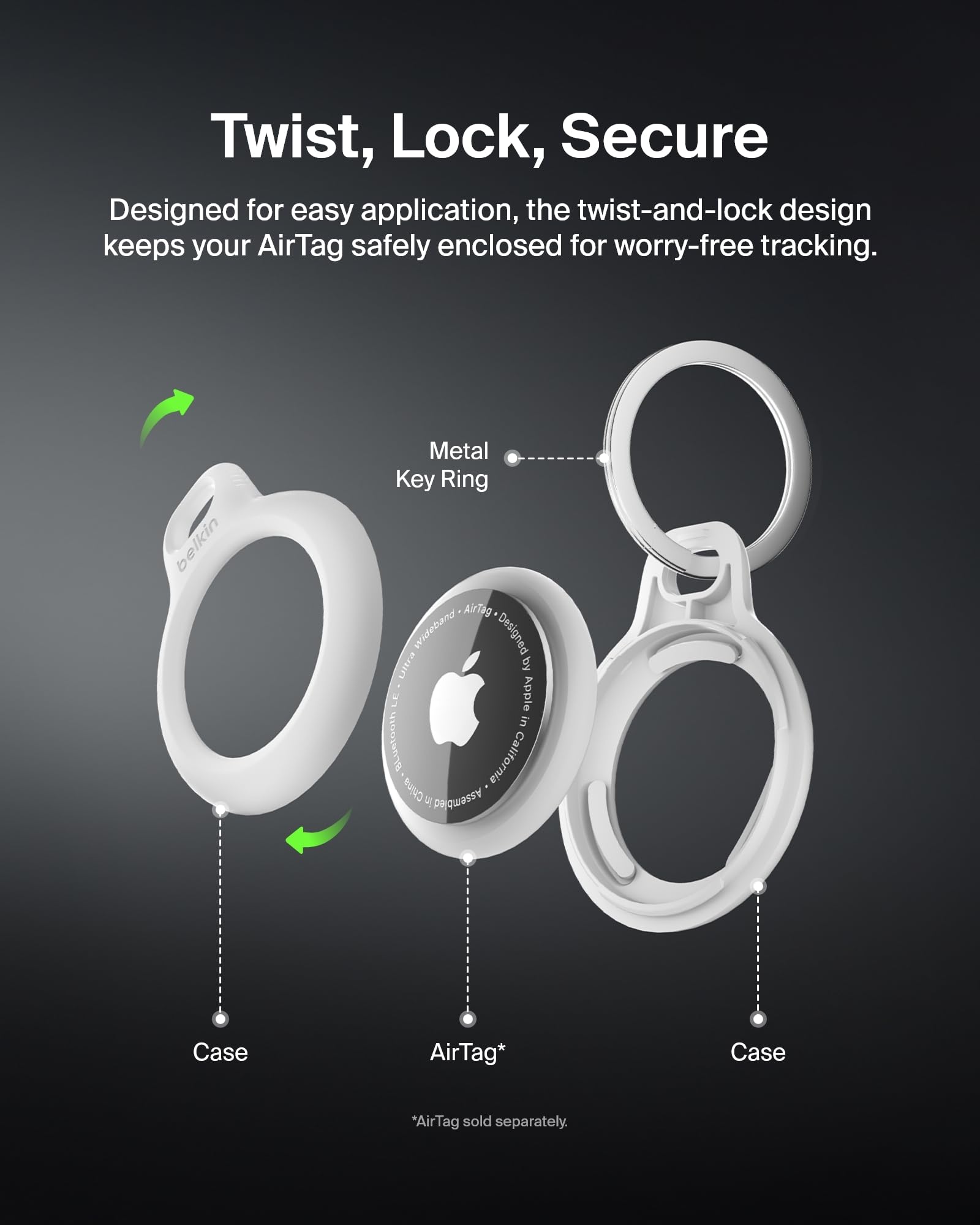 belkin-airtag-h-lle-secure-holder-mit-schl-sselanh-nger-wei-2er-pack image 4