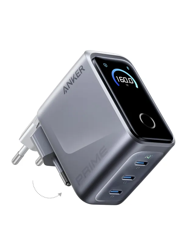 anker-prime-160w-gan-usb-c-ladeger-t-3-port-mit-smart-display image 1
