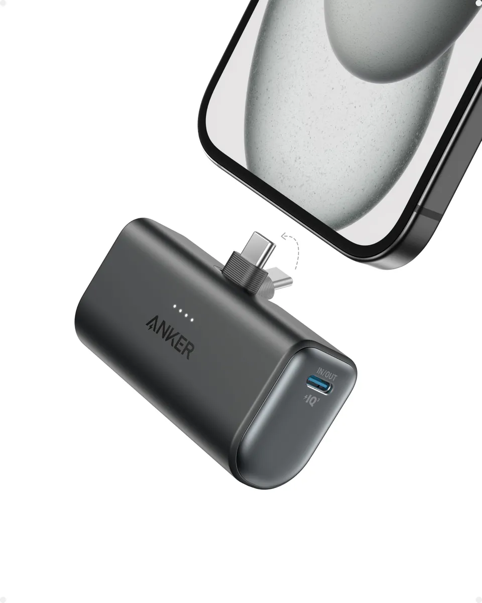 anker-nano-powerbank-5000mah-22-5w-mit-faltbarem-usb-c-stecker-schwarz image 1