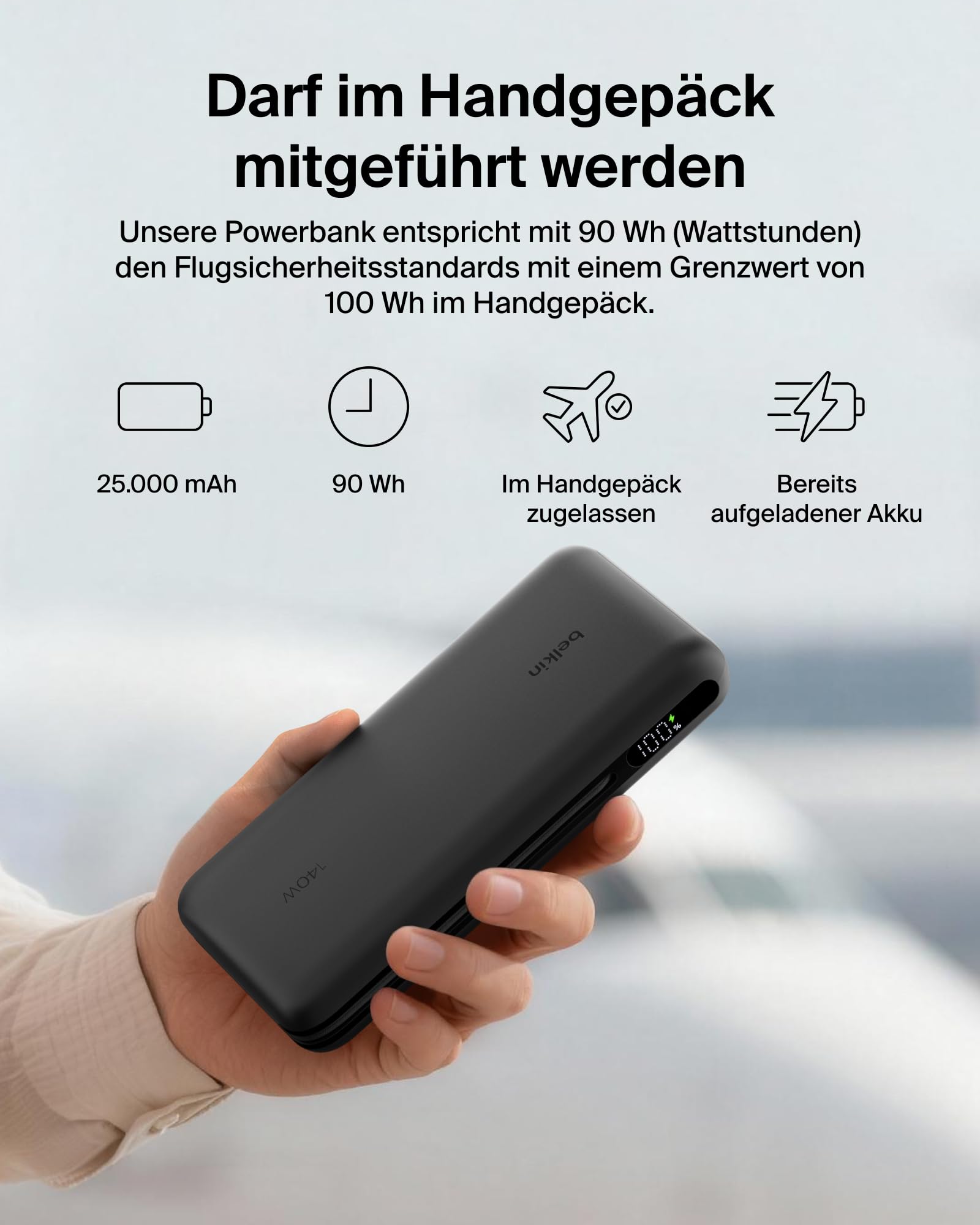 belkin-ultracharge-pro-power-bank-25000mah-158w-usb-c-laptop-schwarz image 6
