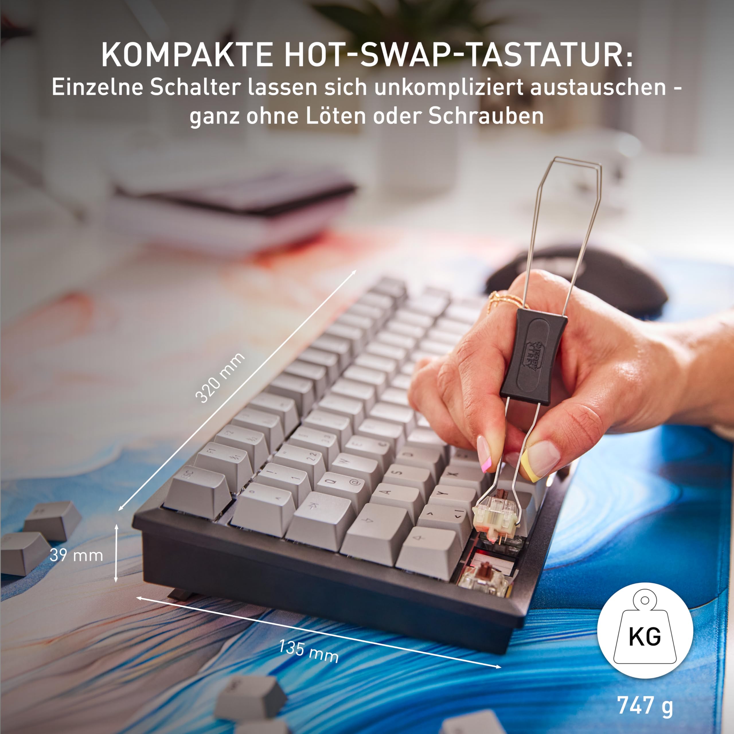 cherry-kw-300-mx-mechanische-hot-swap-tastatur-qwertz-mx2a-brown-schwarz image 2