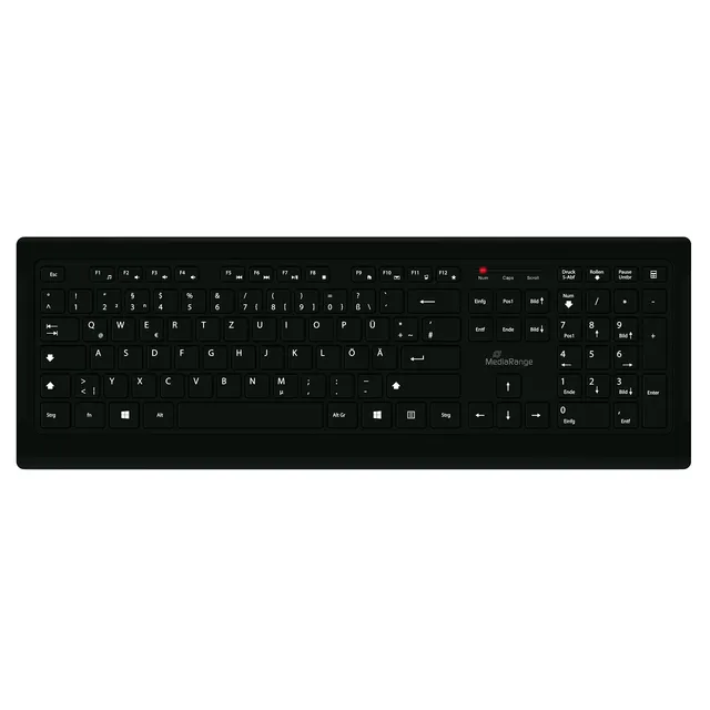 mediarange-professional-line-tastatur-kabel-qwertz-de-vollformat-schwarz image 1