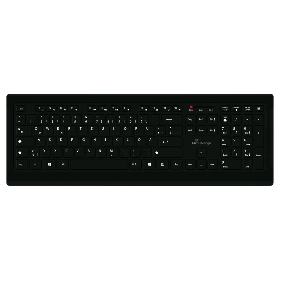 mediarange-professional-line-tastatur-kabel-qwertz-de-vollformat-schwarz image 1
