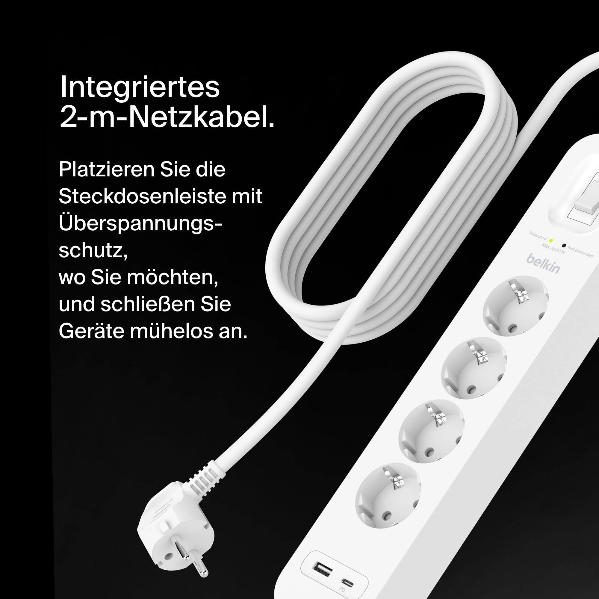 belkin-4-fach-steckdosenleiste-mit-berspannungsschutz-usb-c-usb-a-2m-525j image 6