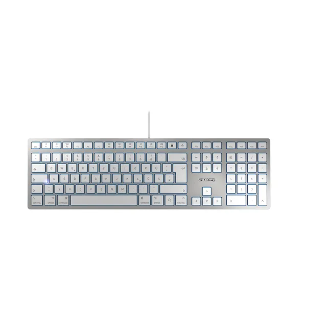 cherry-kc-6000-slim-for-mac-kabel-tastatur-usb-a-qwertz-wei image 1