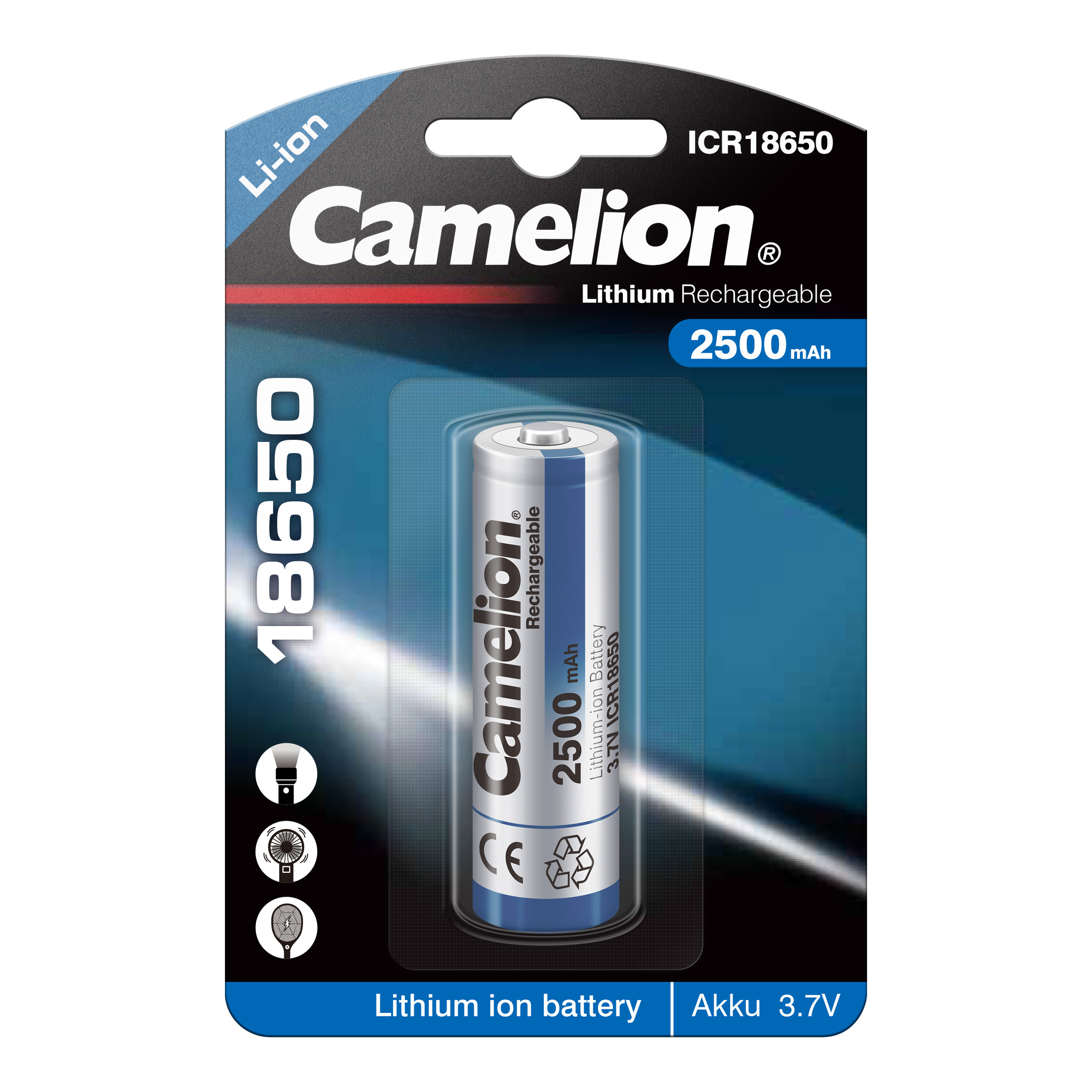 camelion-icr18650f-25-button-top-li-ion-3-7v-2500mah image 1