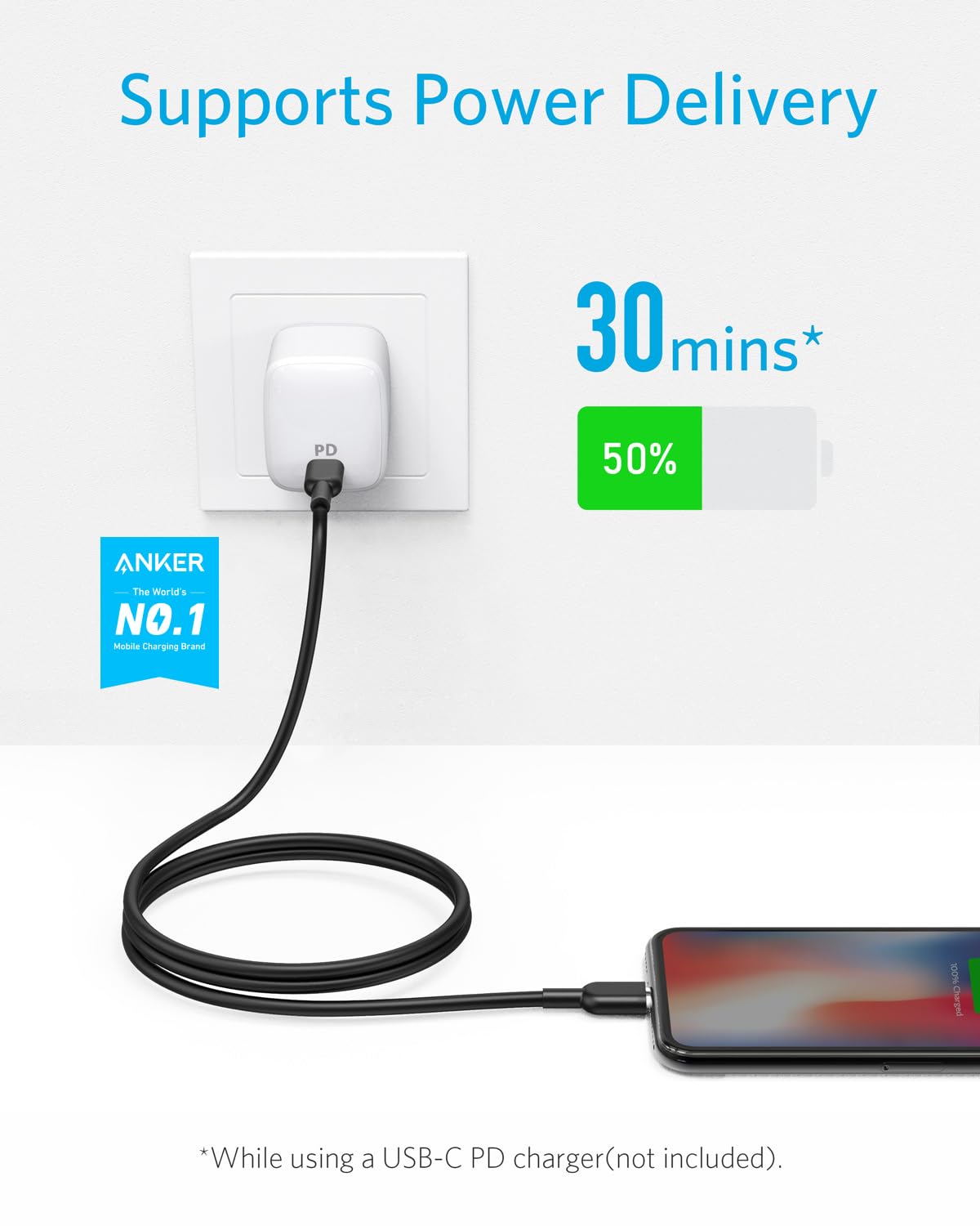 anker-powerline-ii-usb-c-auf-lightning-kabel-180cm-mfi-schwarz image 2