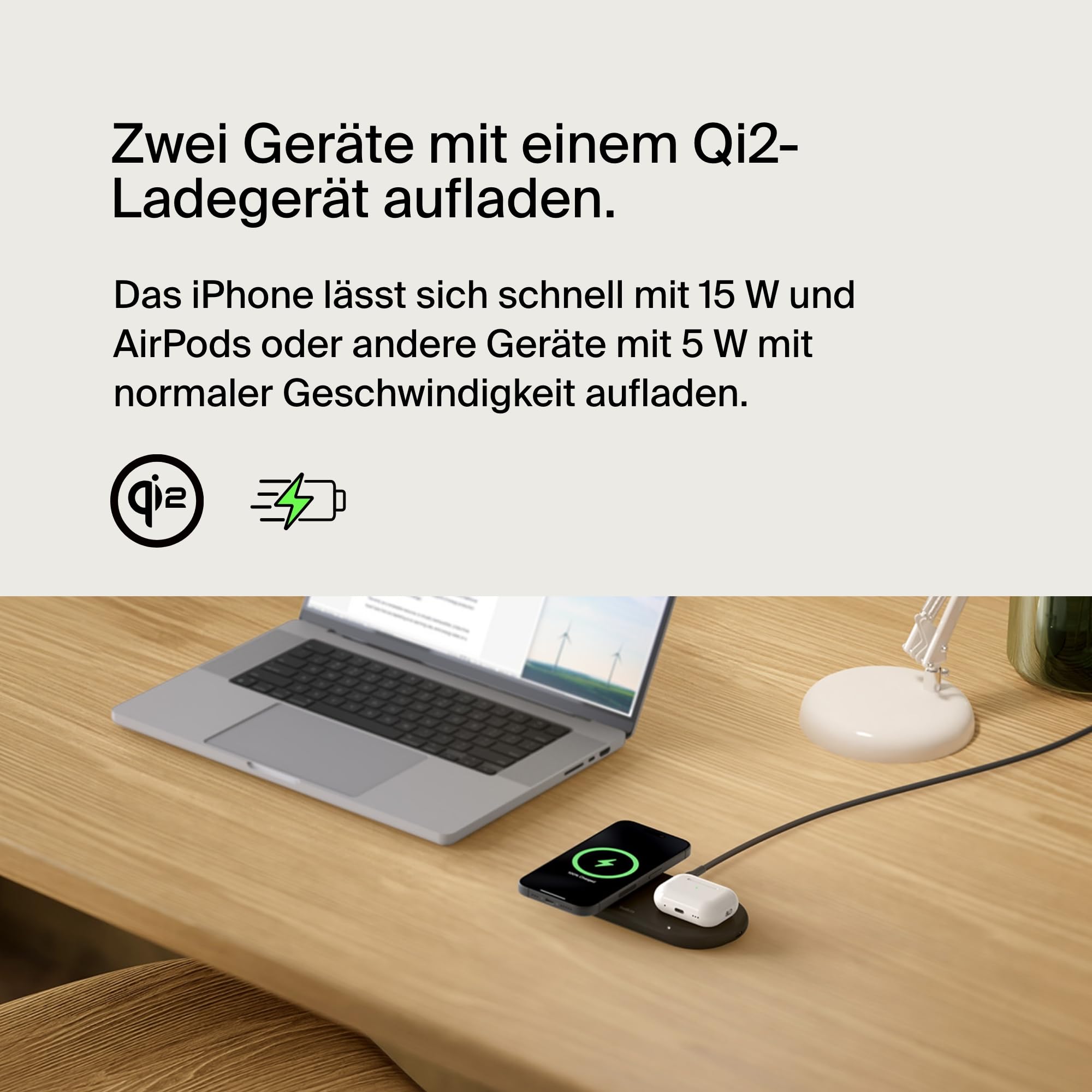 belkin-boostcharge-pro-2-in-1-qi2-ladestation-15w-schwarz image 2