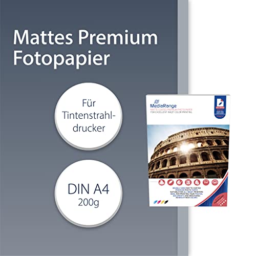 mediarange-matt-fotopapier-a4-200-g-m-50-blatt-beidseitig-inkjet-wei image 6