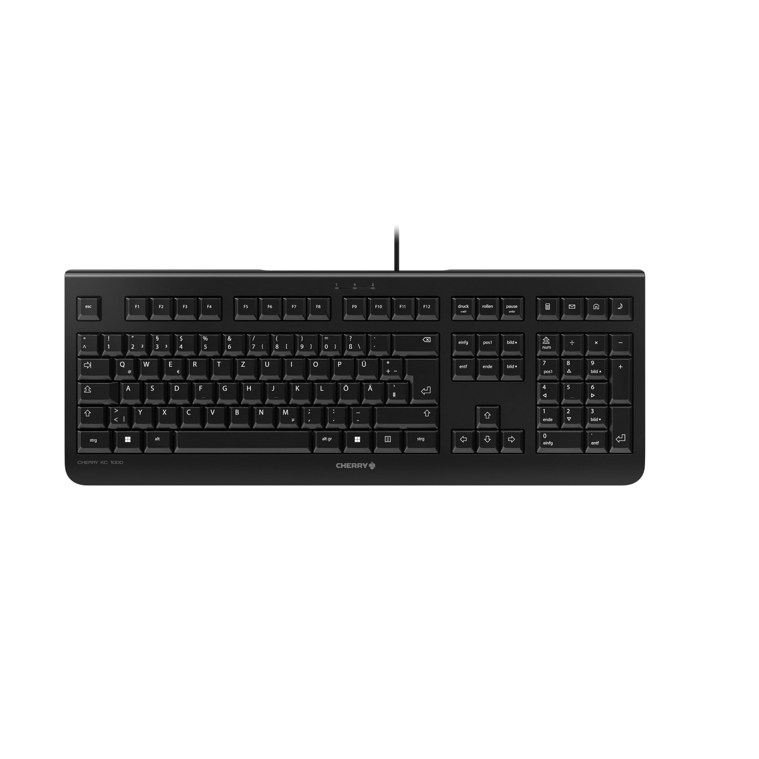 cherry-kc-1000-usb-tastatur-qwertz-flach-schwarz-mit-nummernblock image 1