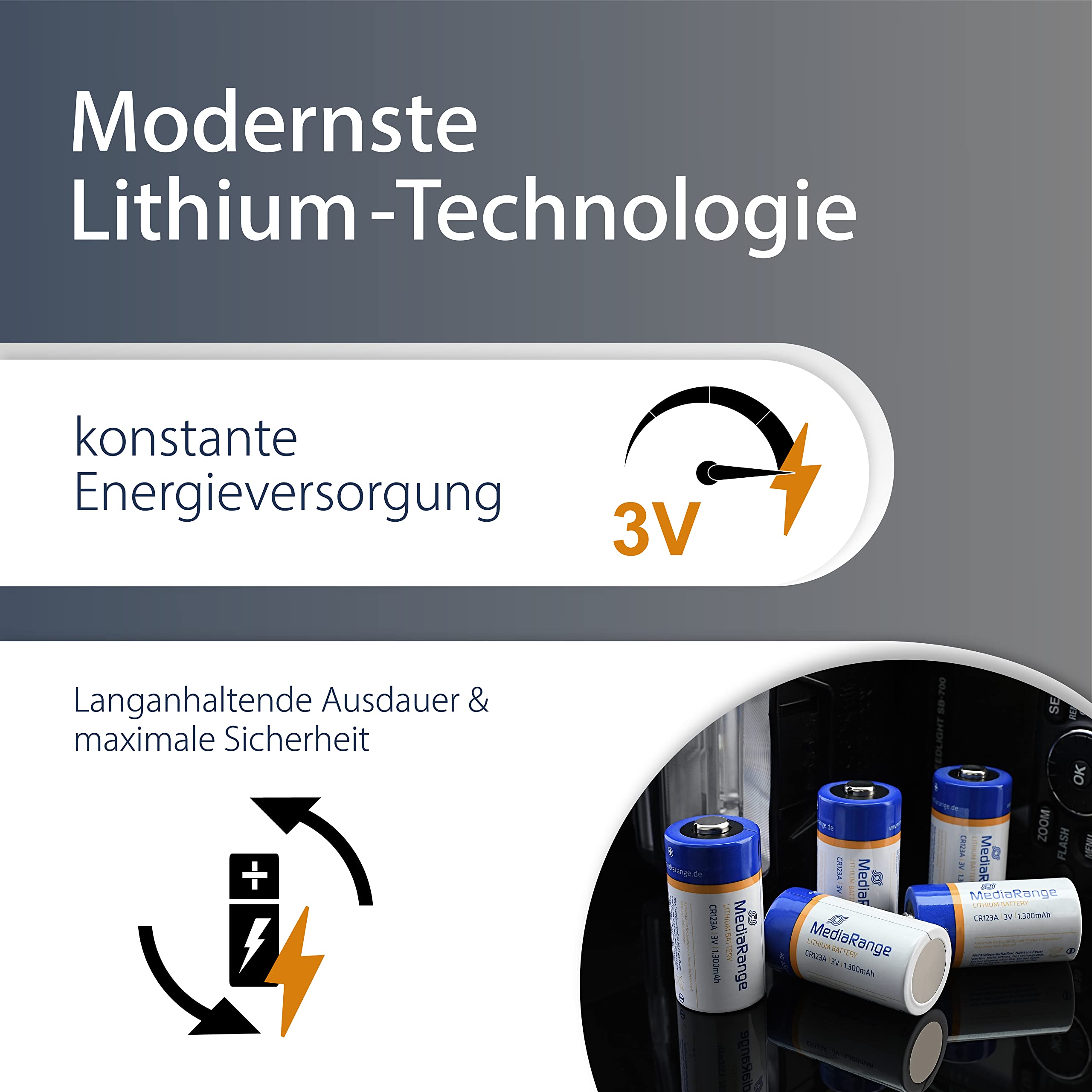 mediarange-lithium-batterie-cr123a-3v-1300mah-5er-pack image 3