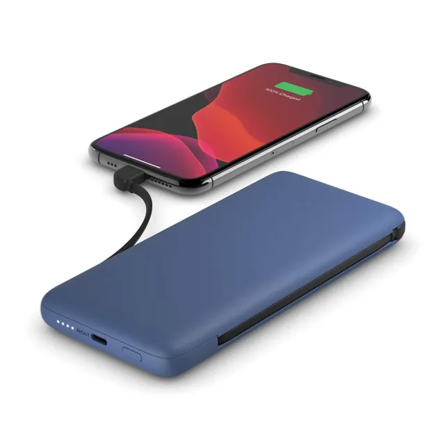 belkin-boostcharge-plus-10k-powerbank-10-000-mah-mit-lightning-usb-c-kabel-blau image 1