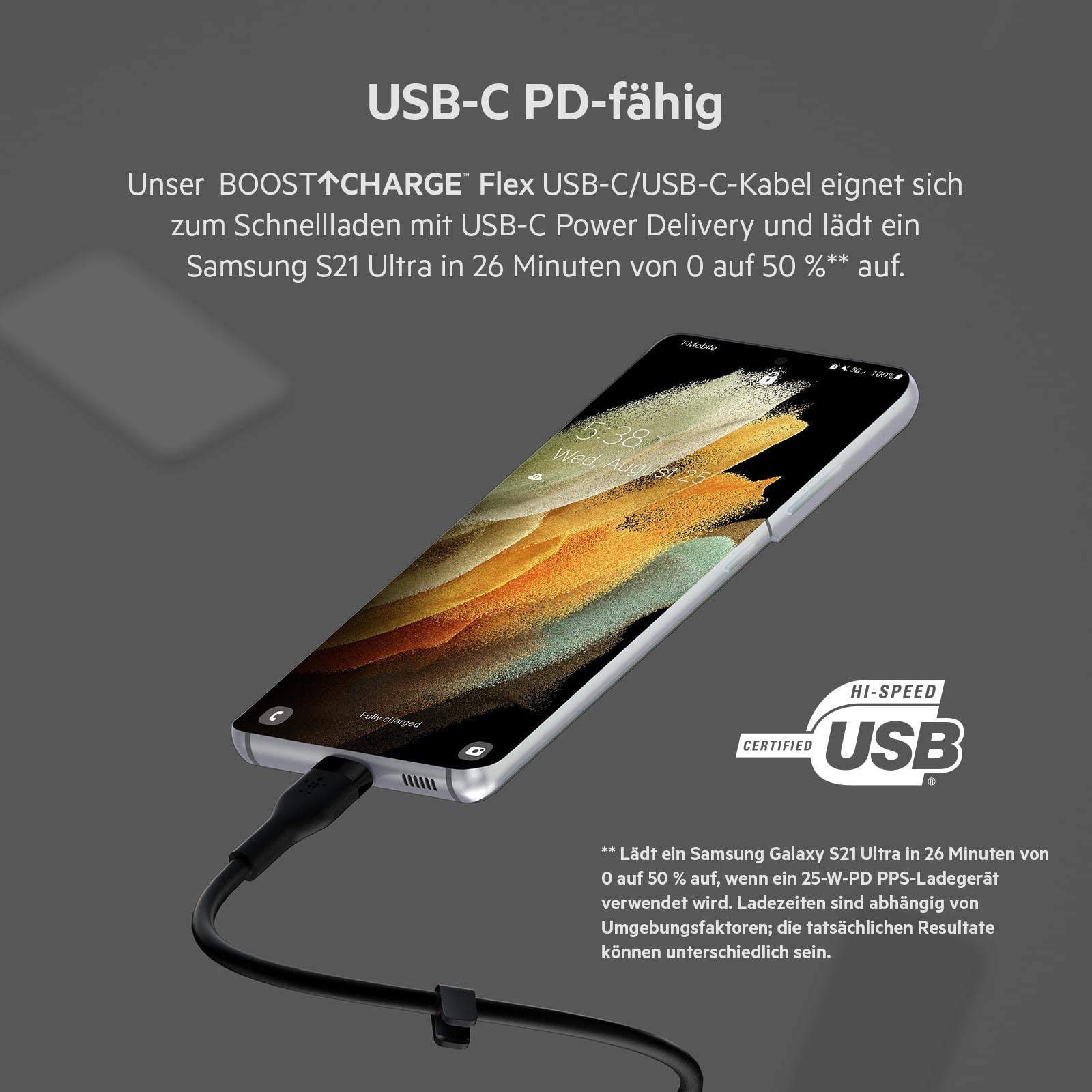 belkin-boostcharge-flex-silikon-usb-c-auf-usb-c-ladekabel-1-m-schwarz image 2