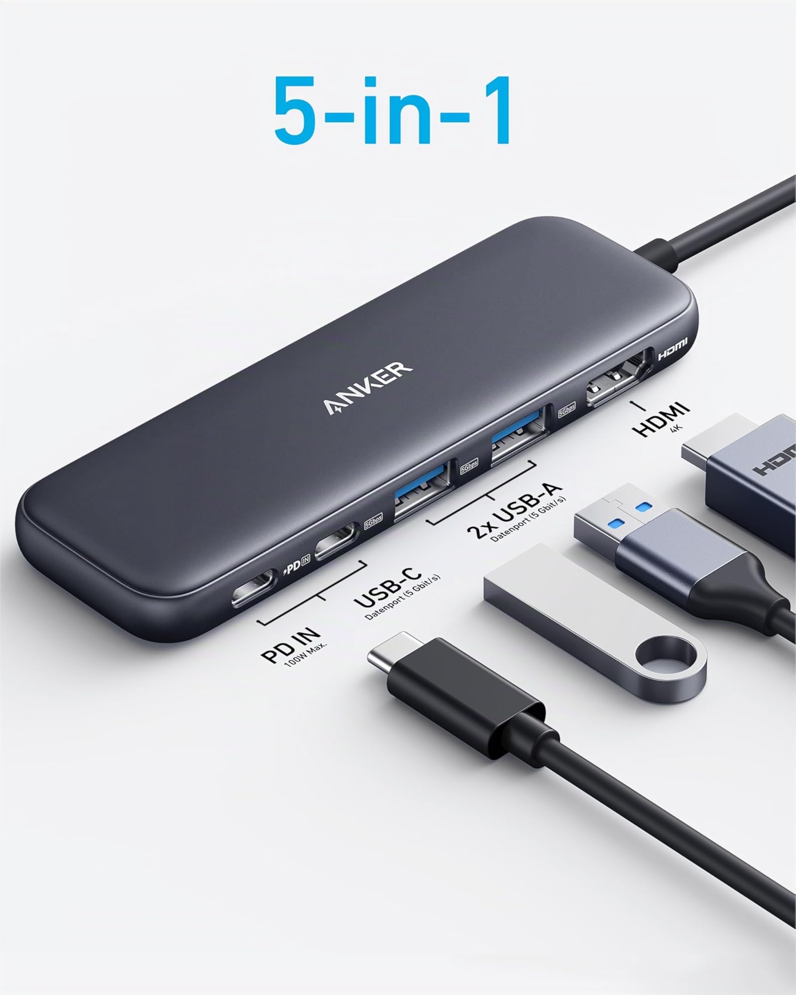 anker-332-usb-c-hub-5-in-1-schwarz image 2