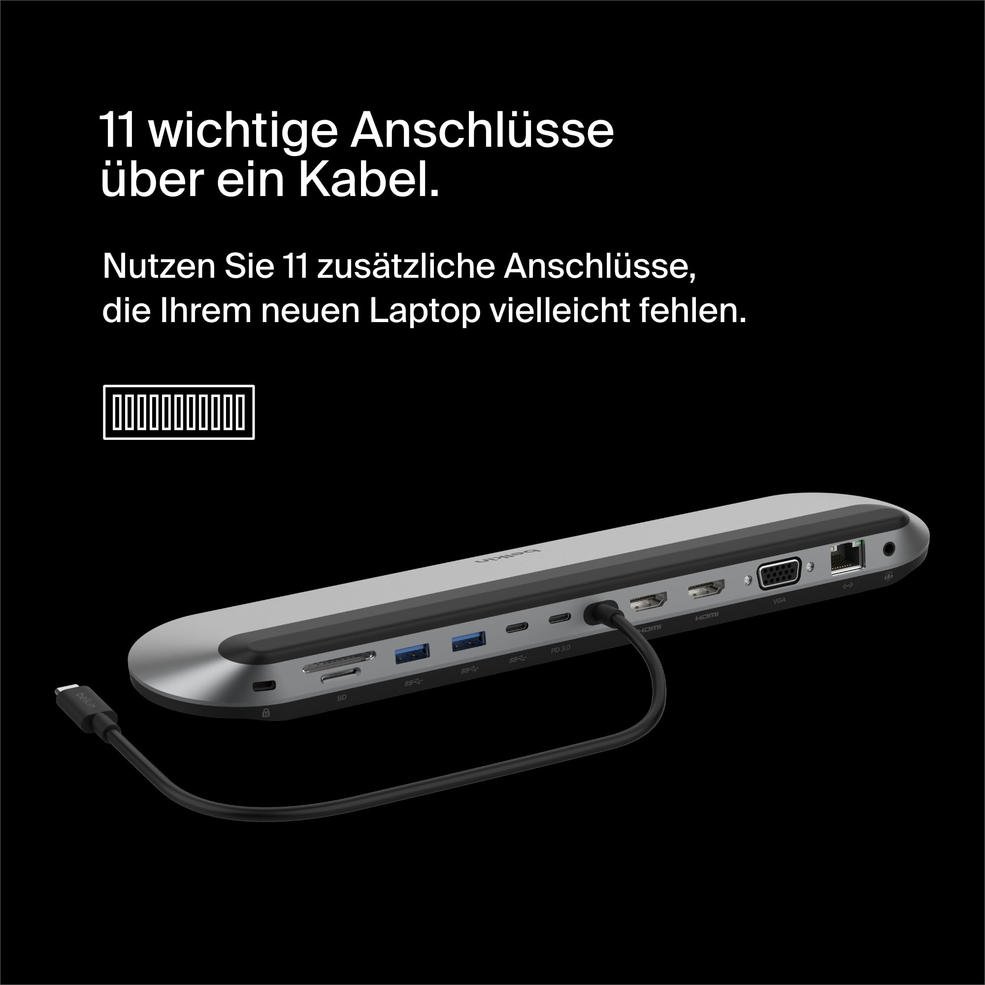 belkin-connect-universal-usb-c-11-in-1-pro-dock-3x-4k-100w-pd-10-gbps-schwarz image 2