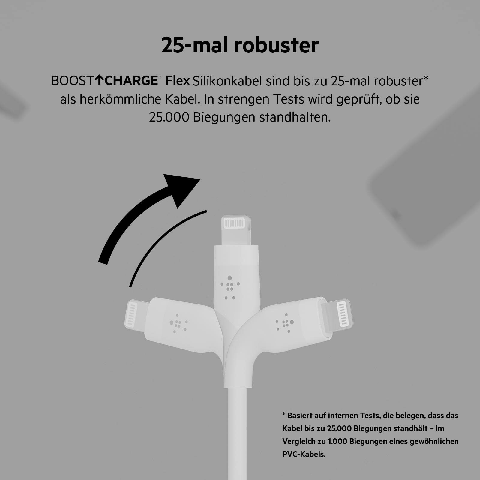 belkin-boostcharge-flex-silikon-usb-a-lightning-kabel-3m-wei image 3