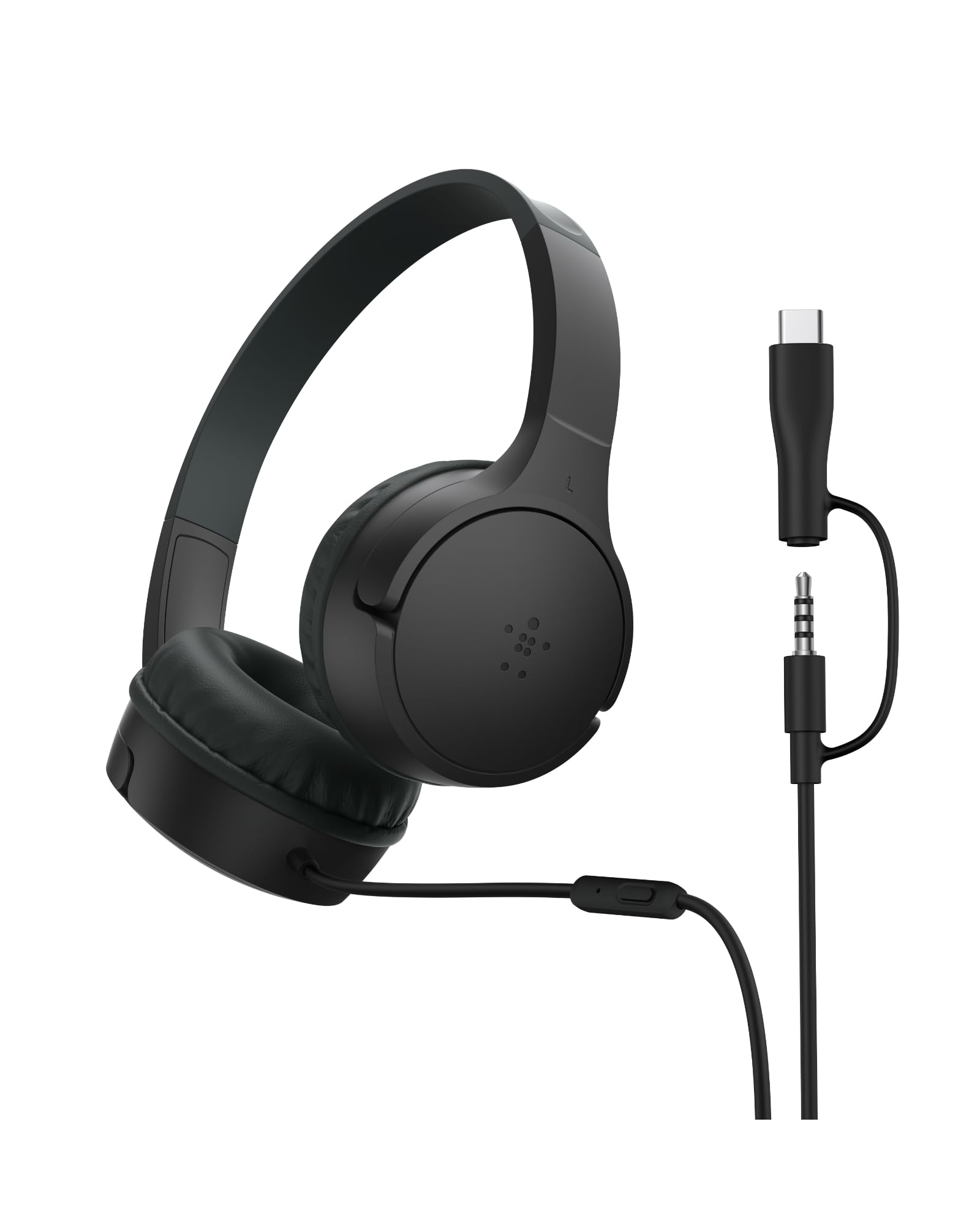 belkin-soundform-mini-kinderkopfh-rer-mit-kabel-usb-c-3-5-mm-dongle-85-db-schwar image 1