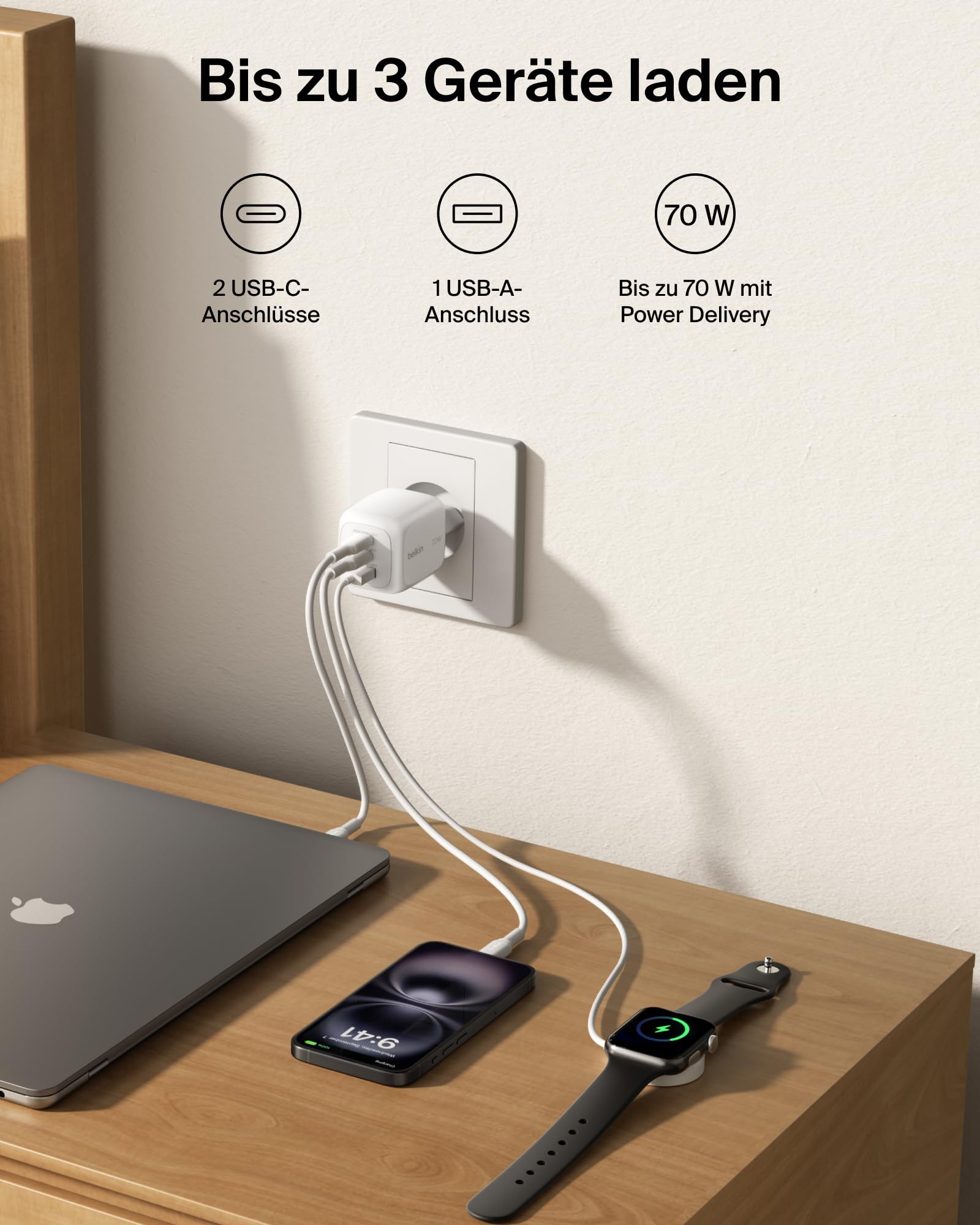 belkin-boostcharge-pro-70w-3-port-gan-ladeger-t-mit-reisestecker image 2
