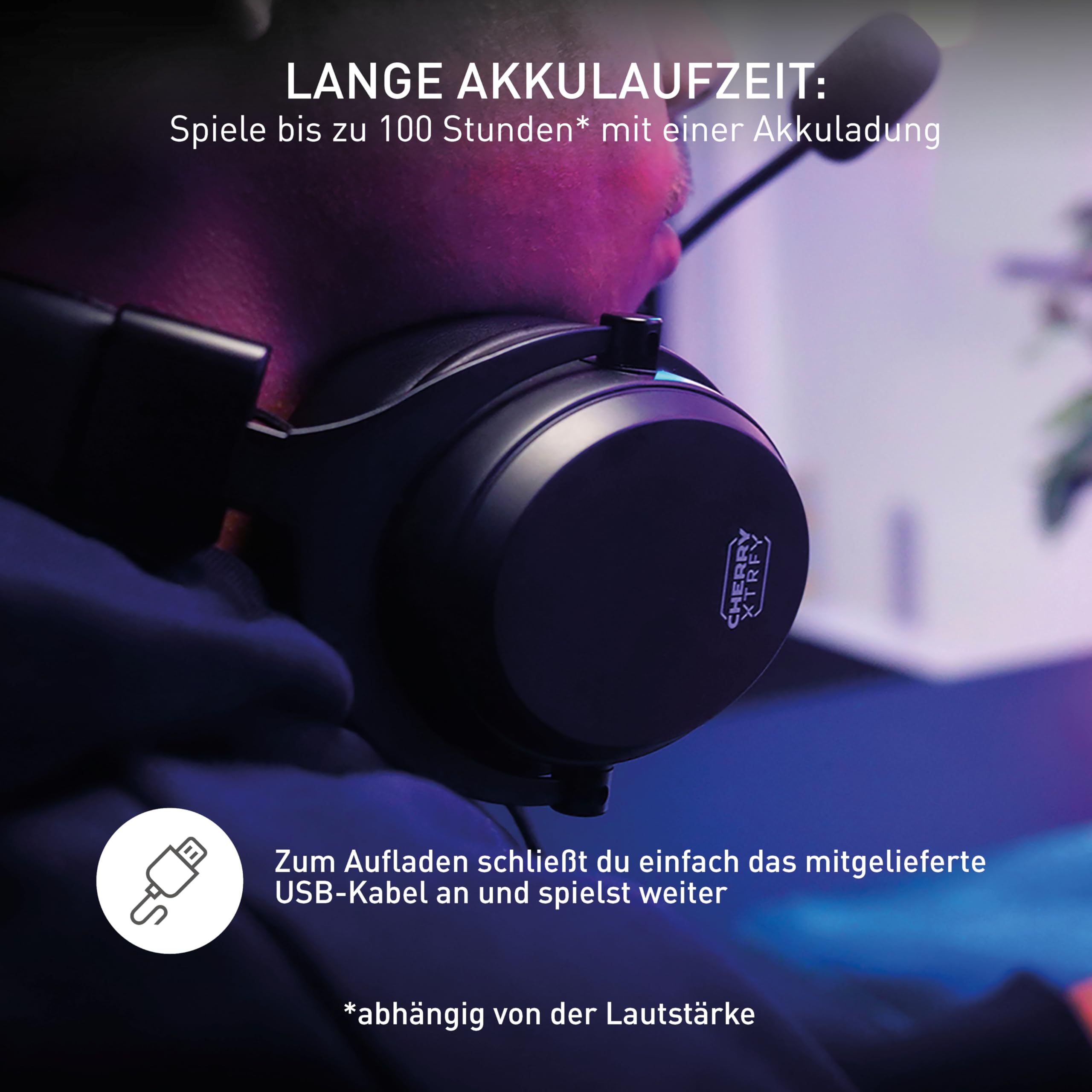 cherry-xtrfy-h3-wireless-gaming-headset-schwarz-mit-abnehmbarem-mikro image 6