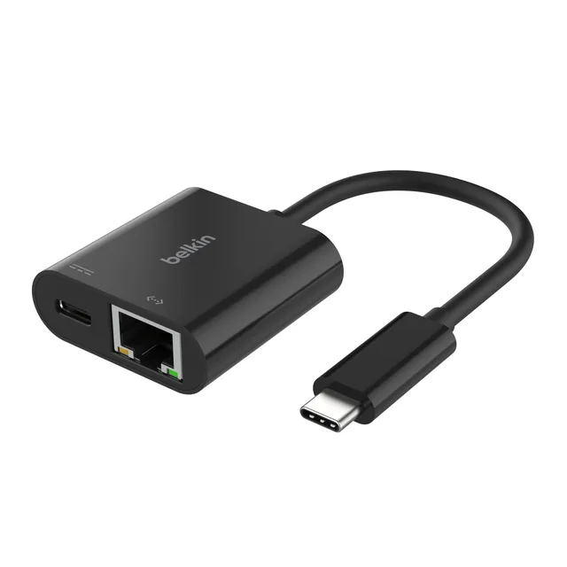 belkin-usb-c-auf-ethernet-und-ladeadapter-100w-gigabit-schwarz image 1