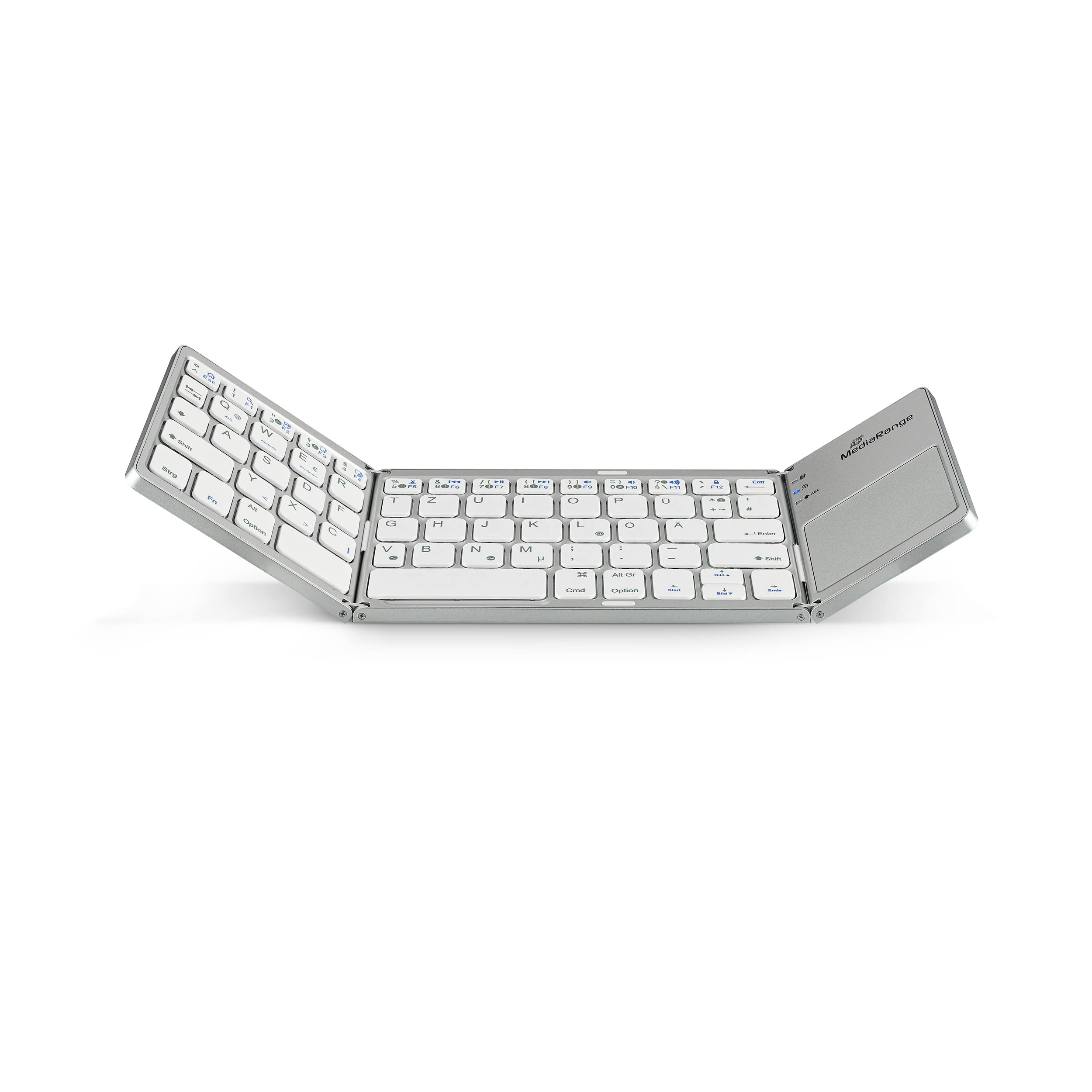 mediarange-funk-tastatur-qwertz-de-at-63-tasten-mit-touchpad-silber-faltbar image 8