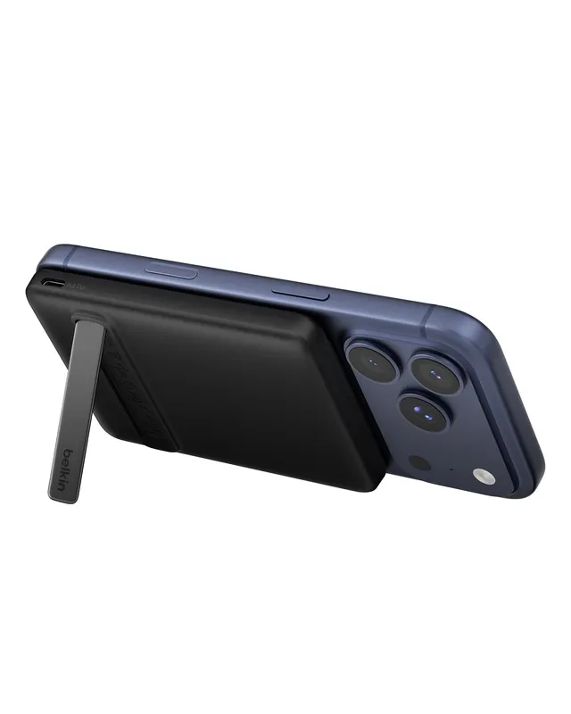 belkin-boostcharge-5000mah-qi2-magnet-powerbank-mit-st-nder-schwarz image 1