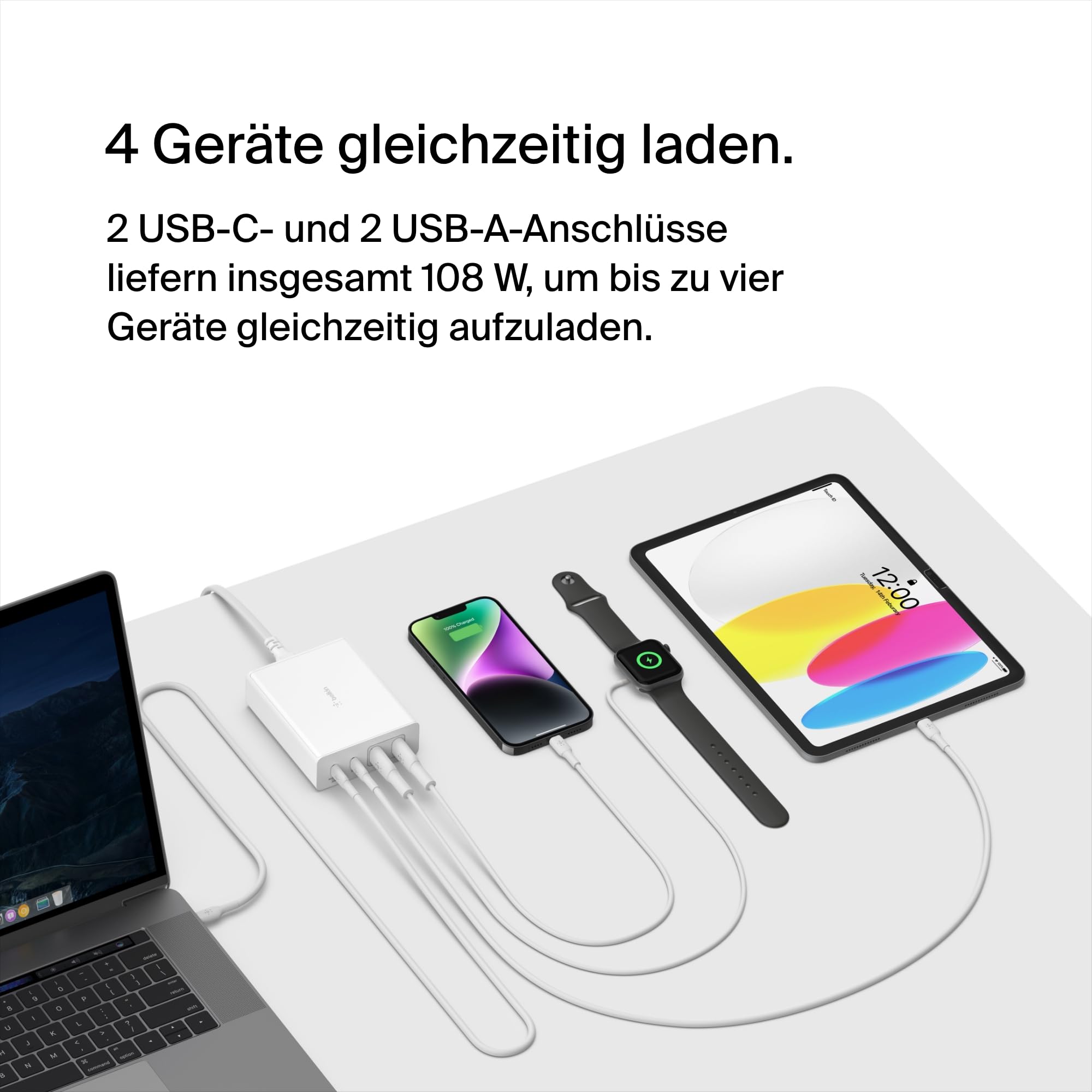 belkin-108w-gan-usb-ladestation-4-port-2x-usb-c-2x-usb-a image 3