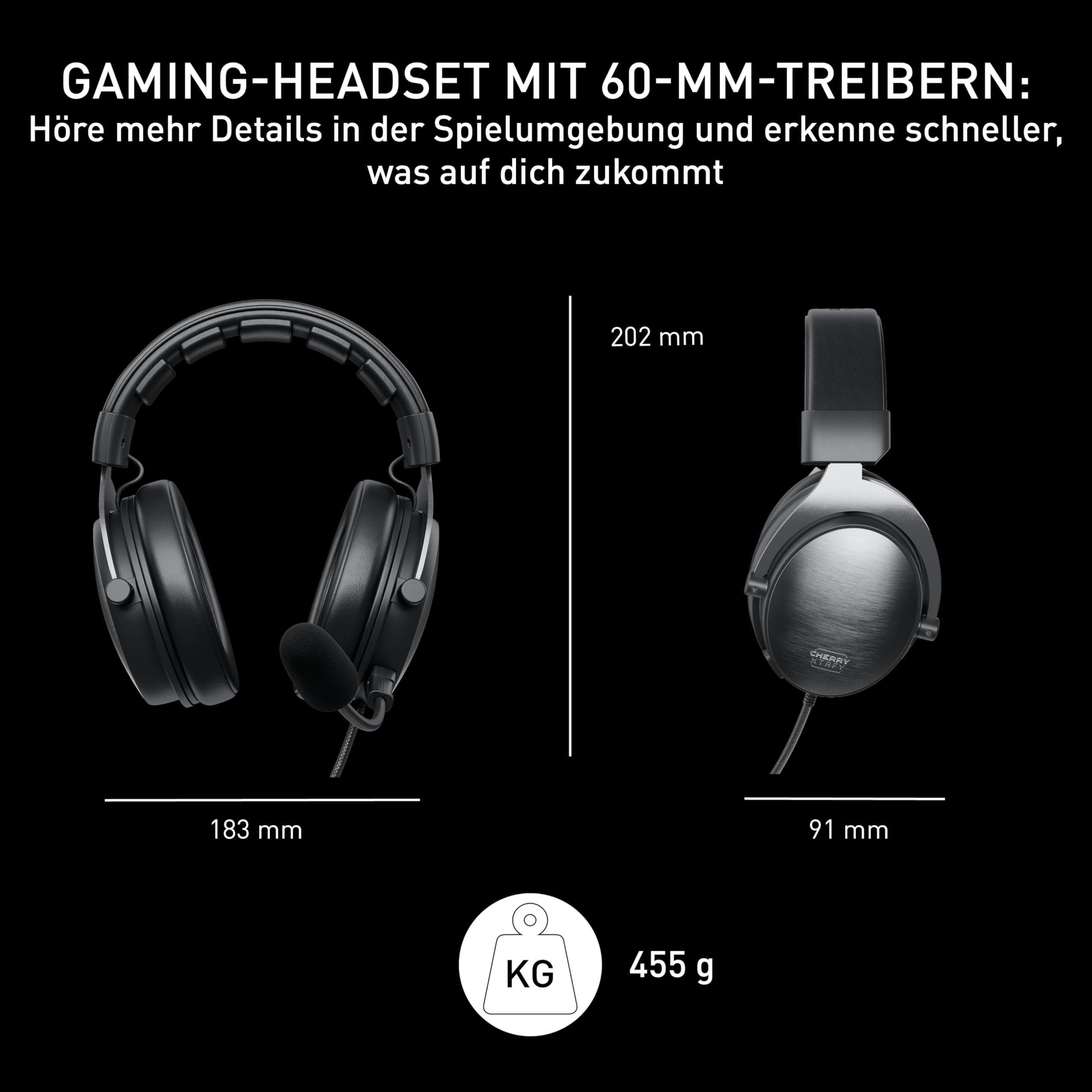 cherry-xtrfy-h1-profi-gaming-headset-schwarz-mit-60mm-treiber image 2