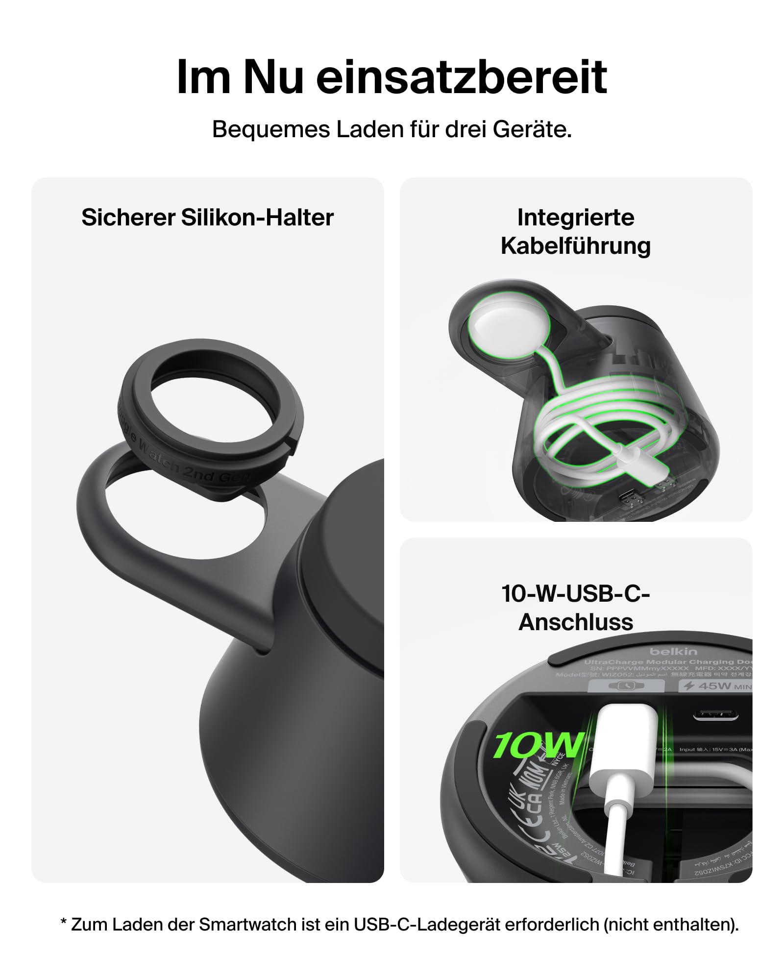 belkin-ultracharge-3-in-1-qi2-ladestation-25w-schwarz-mit-45w-netzteil image 3