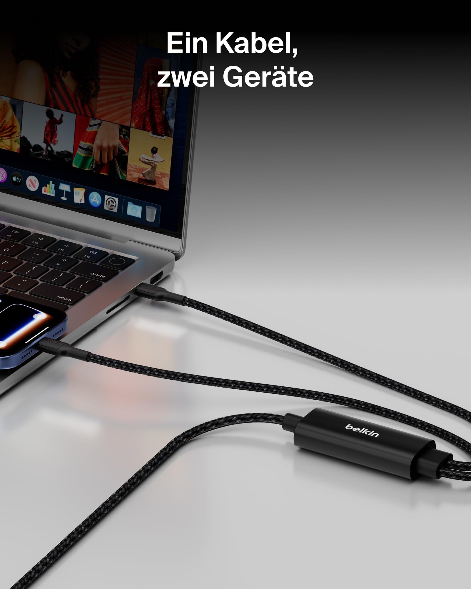 belkin-boostcharge-pro-2-in-1-usb-c-auf-usb-c-ladekabel-140w-schwarz image 2