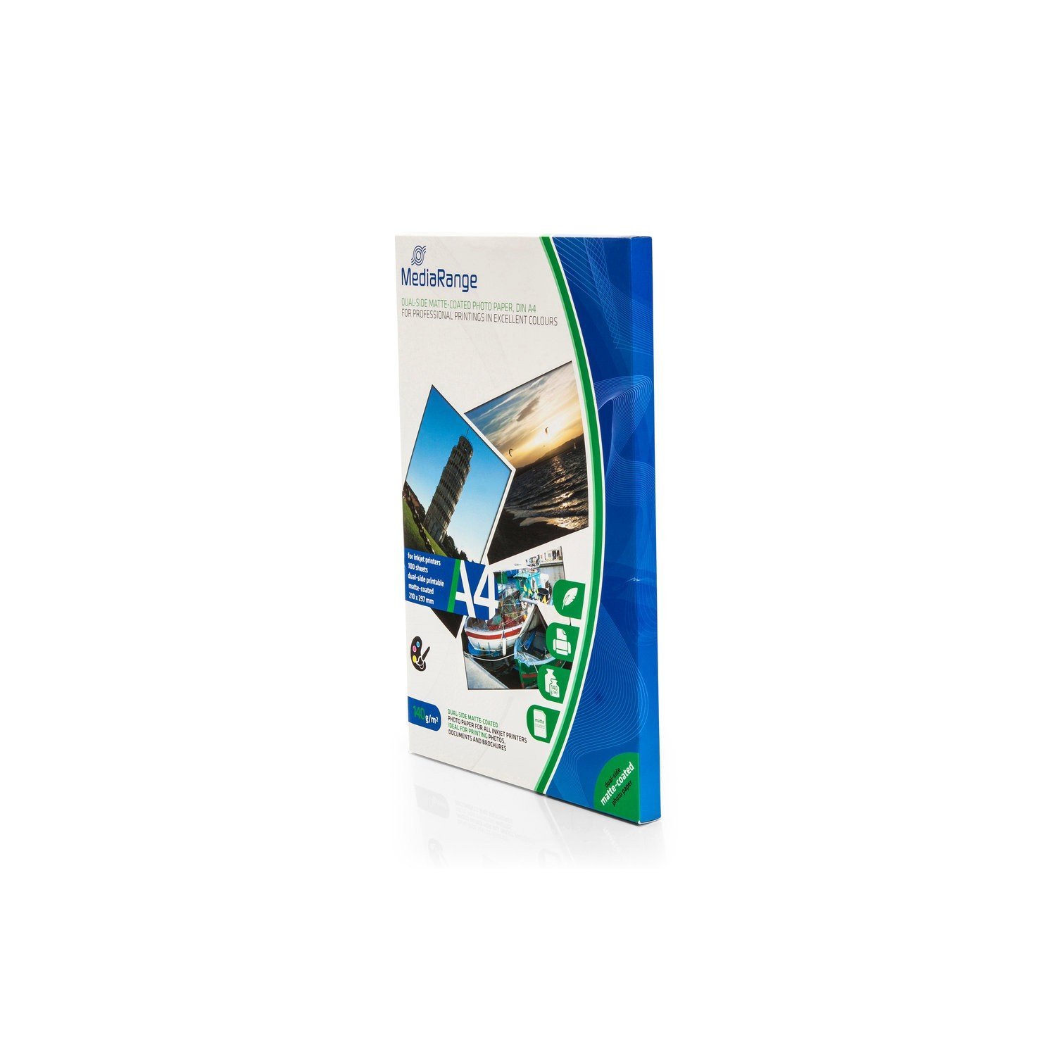 mediarange-matt-fotopapier-a4-140-g-m-100-blatt-beidseitig-f-r-inkjet-wei image 1