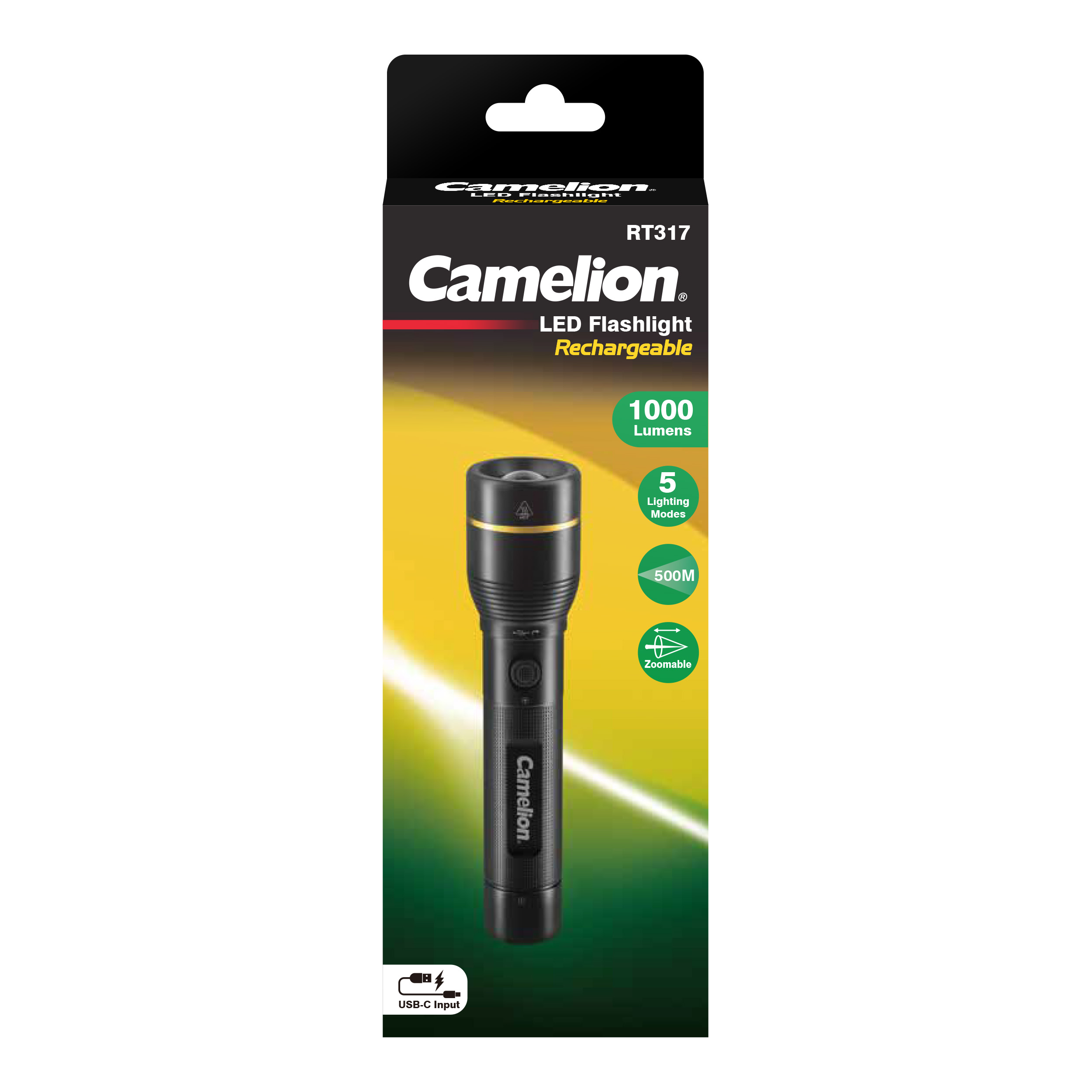 camelion-rt317-cbh-led-taschenlampe-10w-1000-lumen image 1