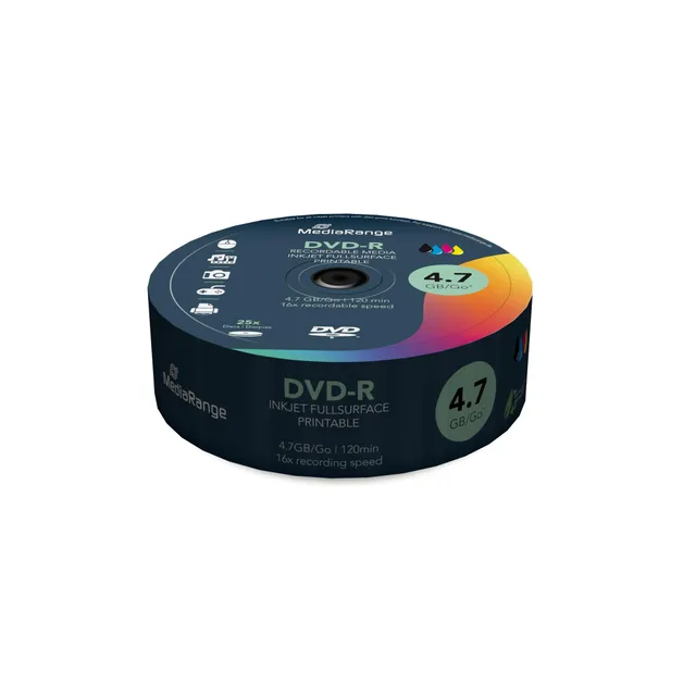 mediarange-dvd-r-4-7gb-120min-25er-pack-16x-inkjet-bedruckbar image 1