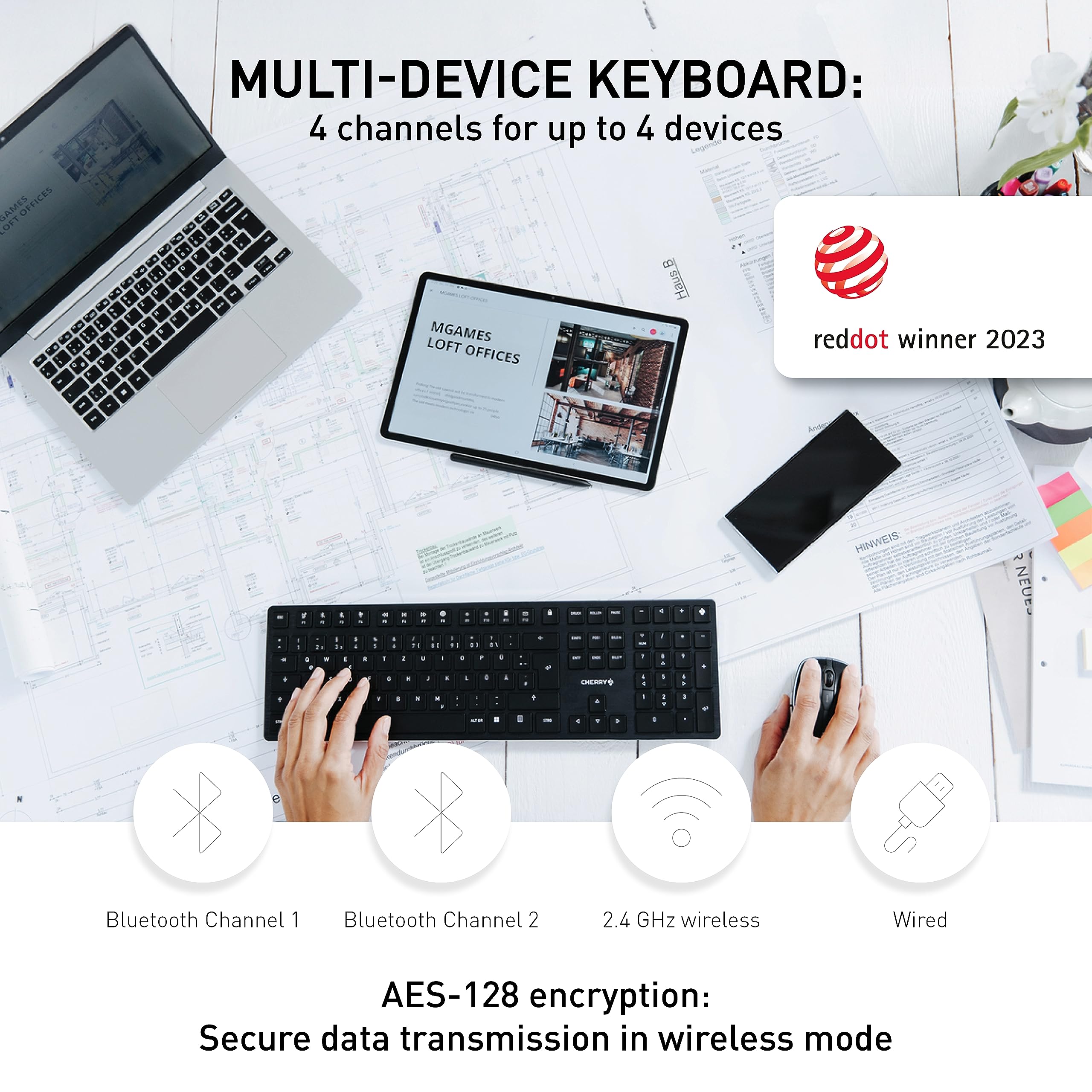 cherry-kw-x-ulp-mechanische-tastatur-schweiz-qwertz-schwarz-bluetooth-funk-kabel image 2