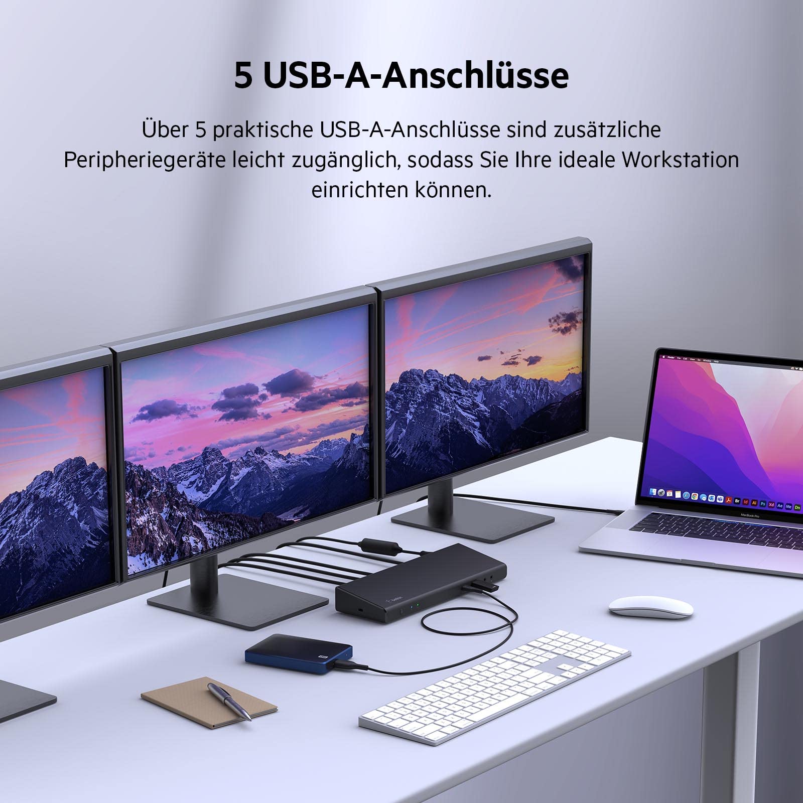 belkin-displaylink-docking-station-3x-4k-3x-hdmi-2x-displayport-85w-pd image 7