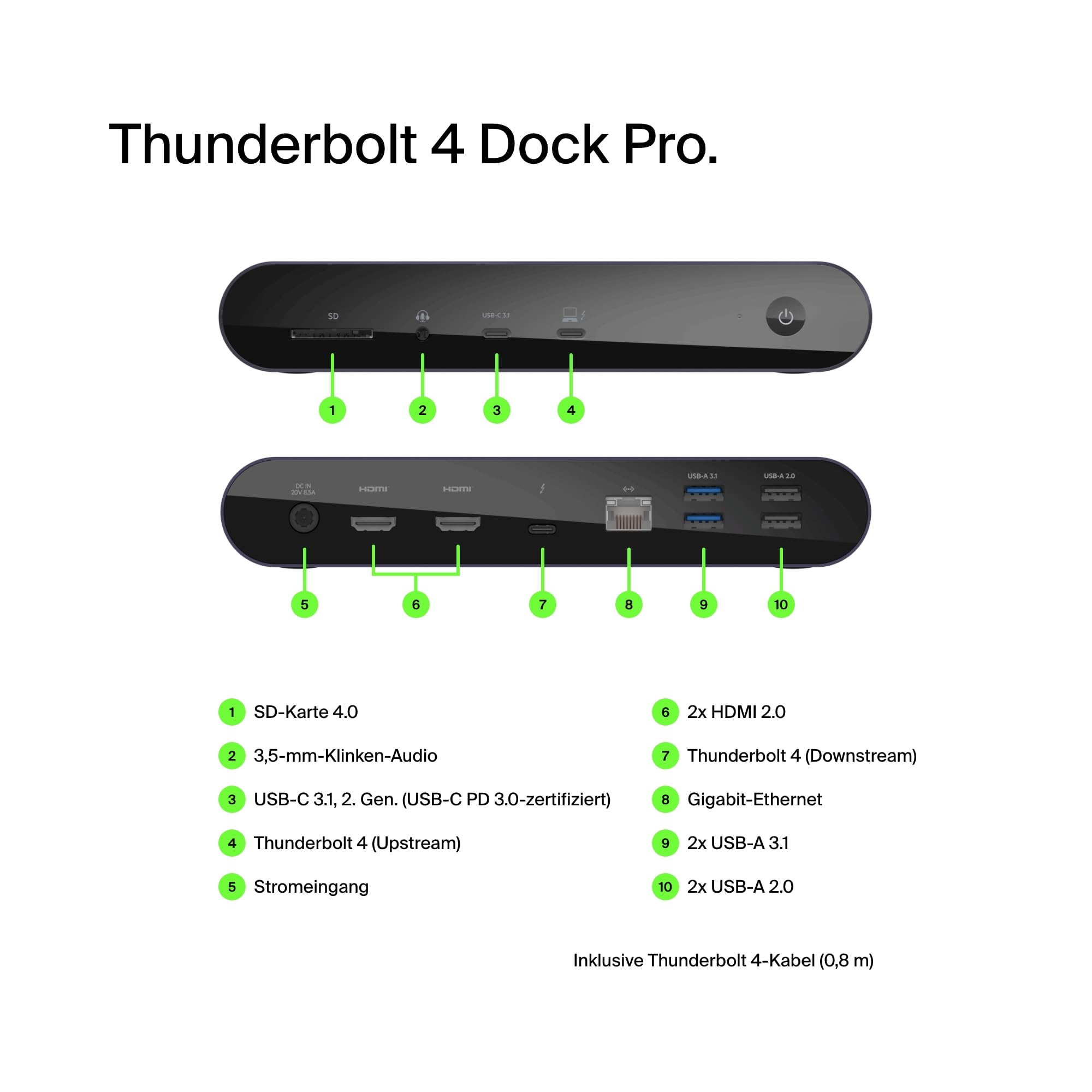belkin-thunderbolt-4-dock-pro-dockingstation-12-port-90w-schwarz image 2