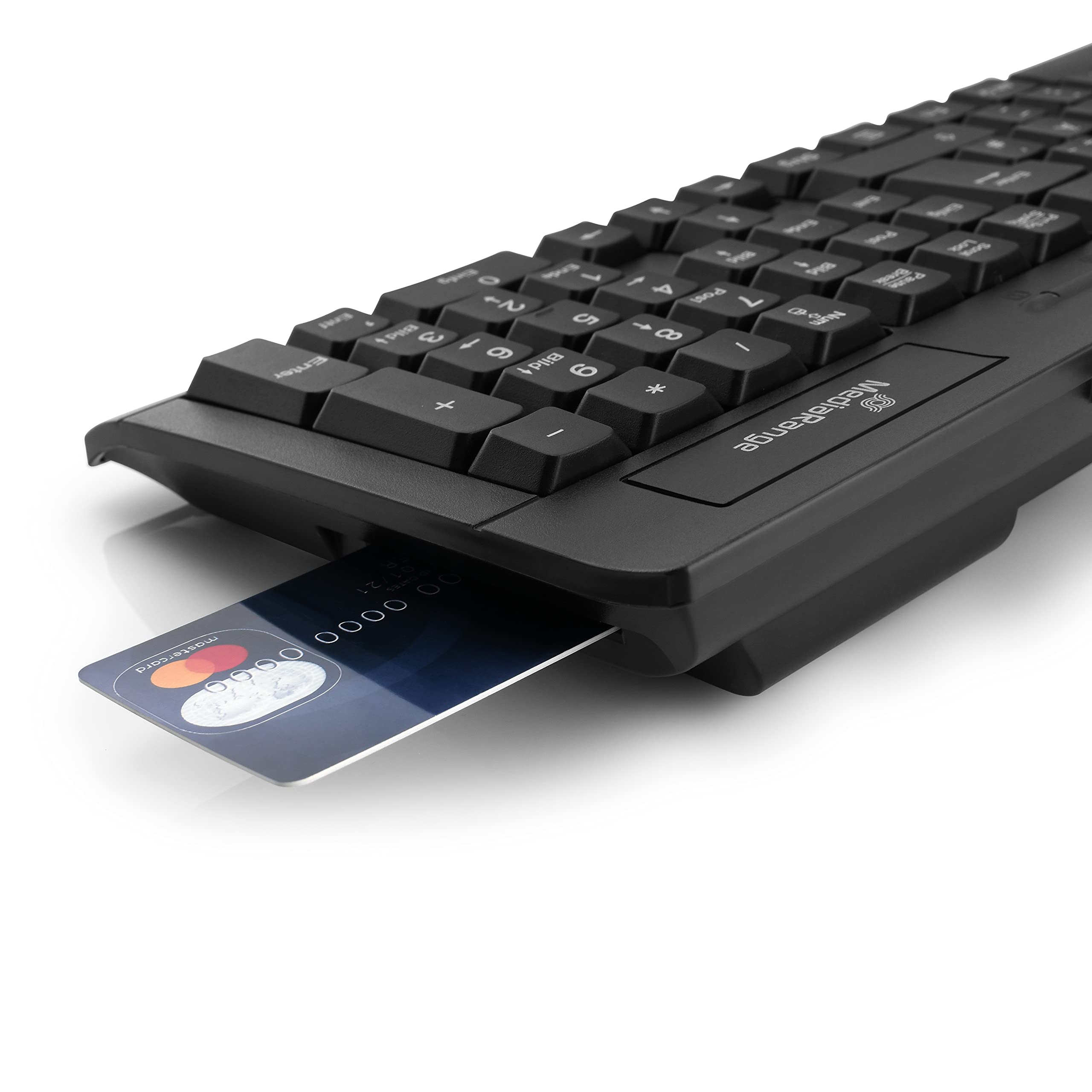 mediarange-kabel-tastatur-qwertz-mit-chip-kartenleser-schwarz image 6