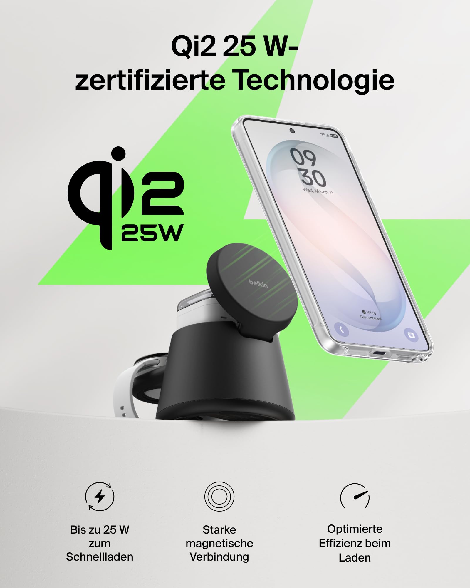 belkin-ultracharge-3-in-1-qi2-ladestation-25w-schwarz-mit-45w-netzteil image 7