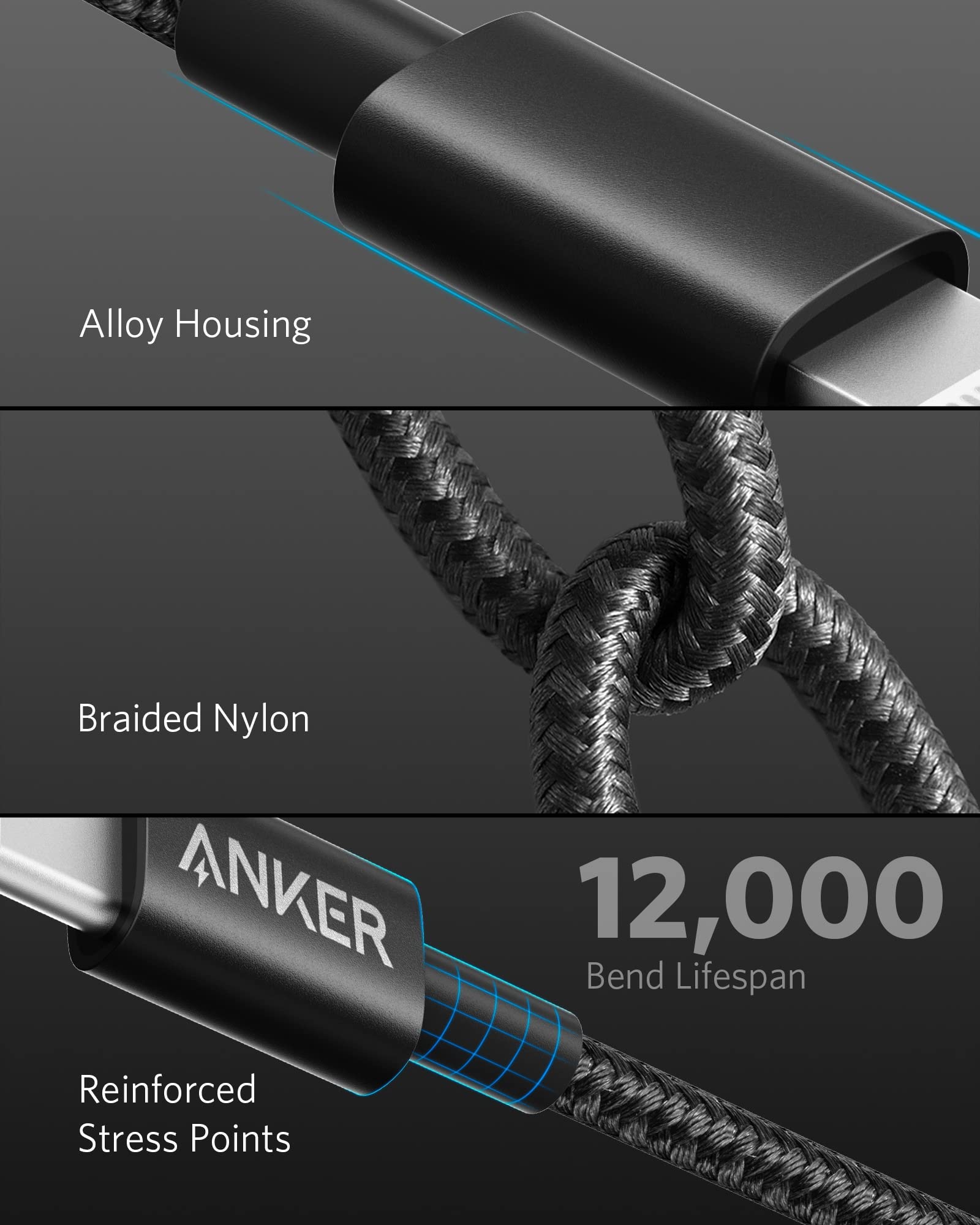 anker-331-usb-c-auf-lightning-kabel-3-m-nylon-mfi-schwarz image 5