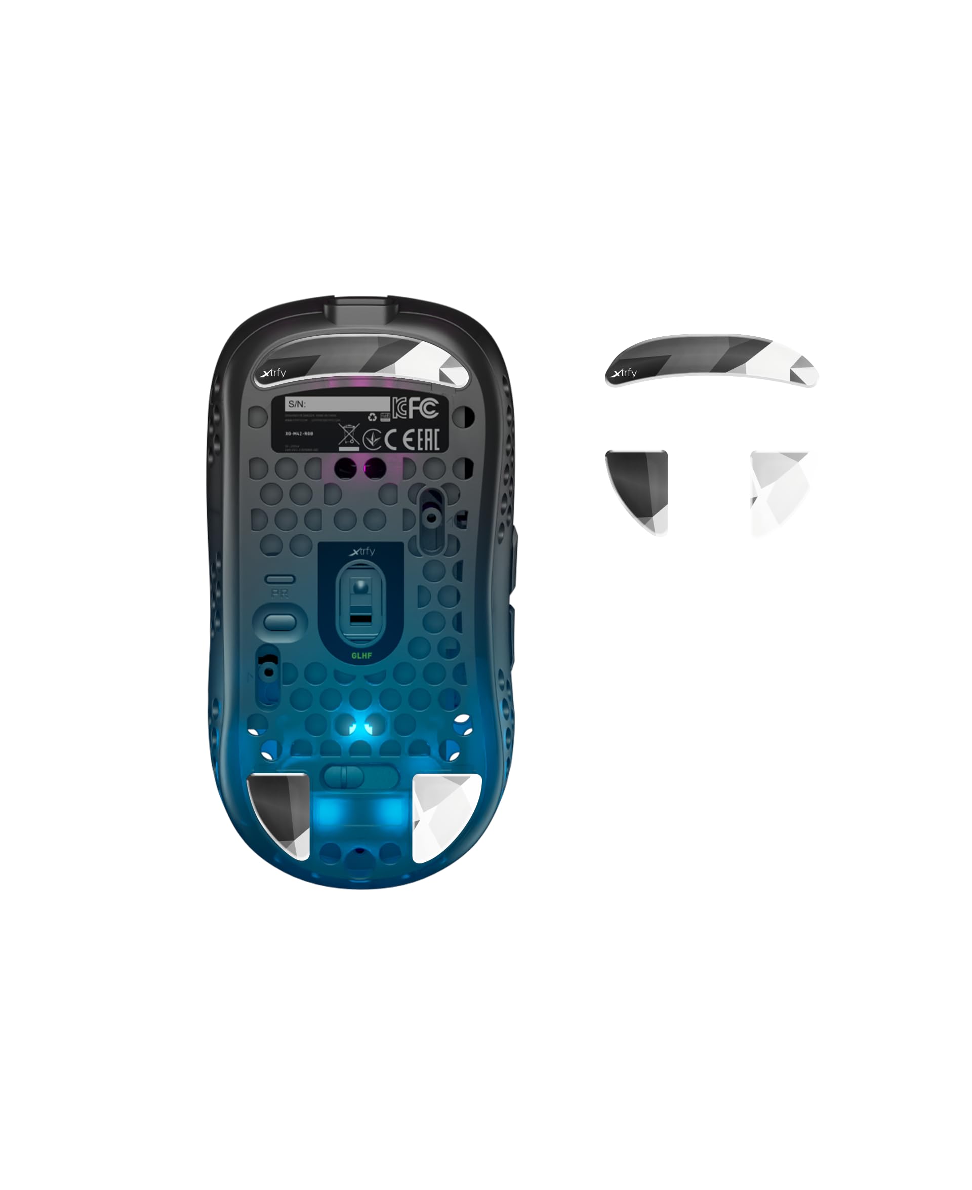 cherry-xtrfy-glass-skates-mausf-e-f-r-mz1-mz1-wireless image 2