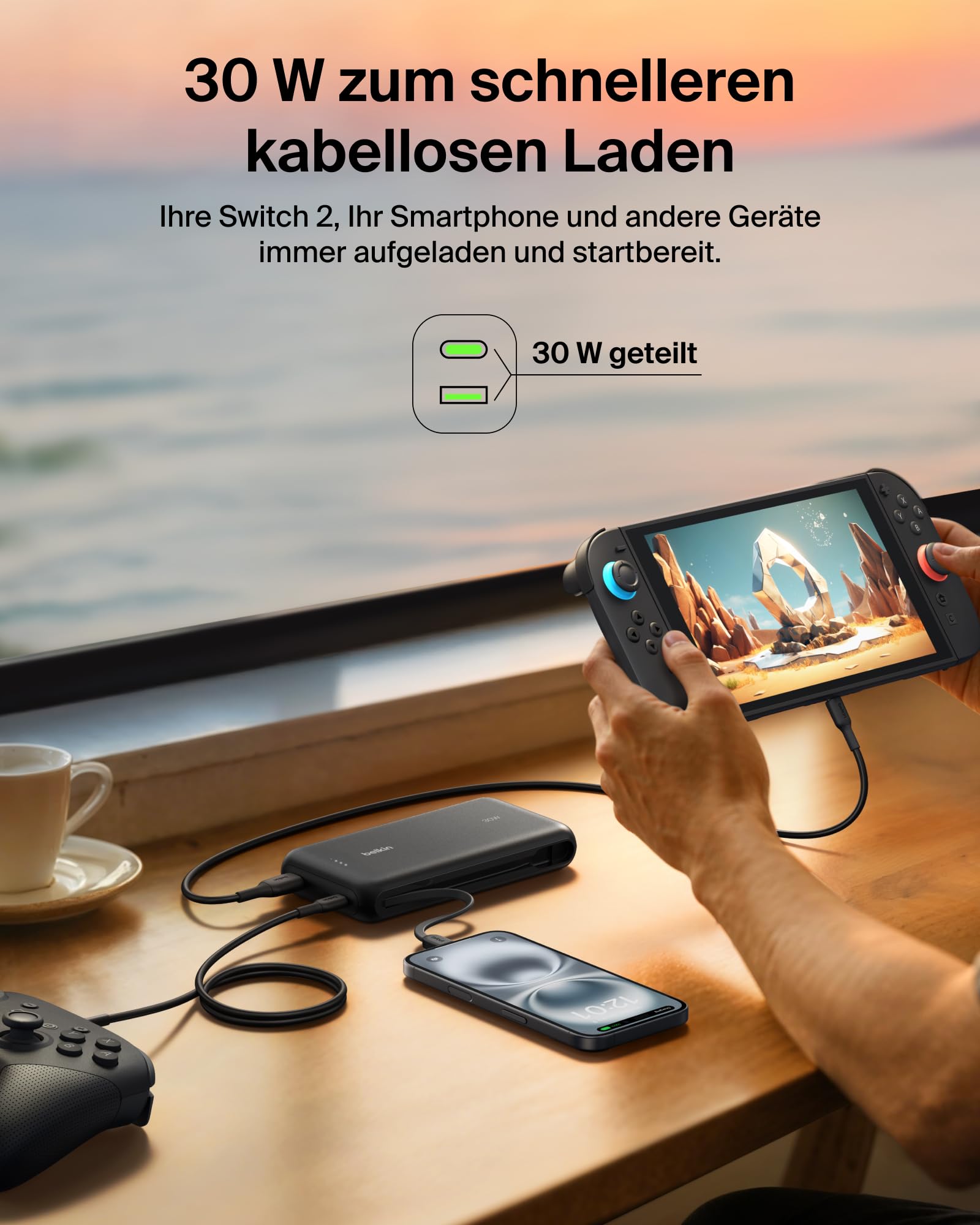 belkin-gaming-powerbank-20000mah-30w-mit-usb-c-kabel-schwarz image 3