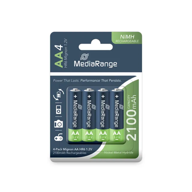 mediarange-nimh-akkus-mignon-aa-hr6-1-2v-2100mah-4er-pack image 1